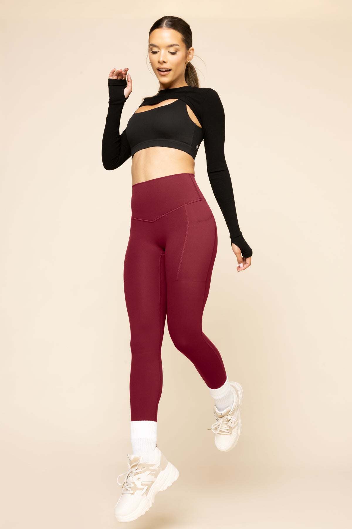 Supersculpt Leggings with Pockets - Crimson Clearance Store Sale Online