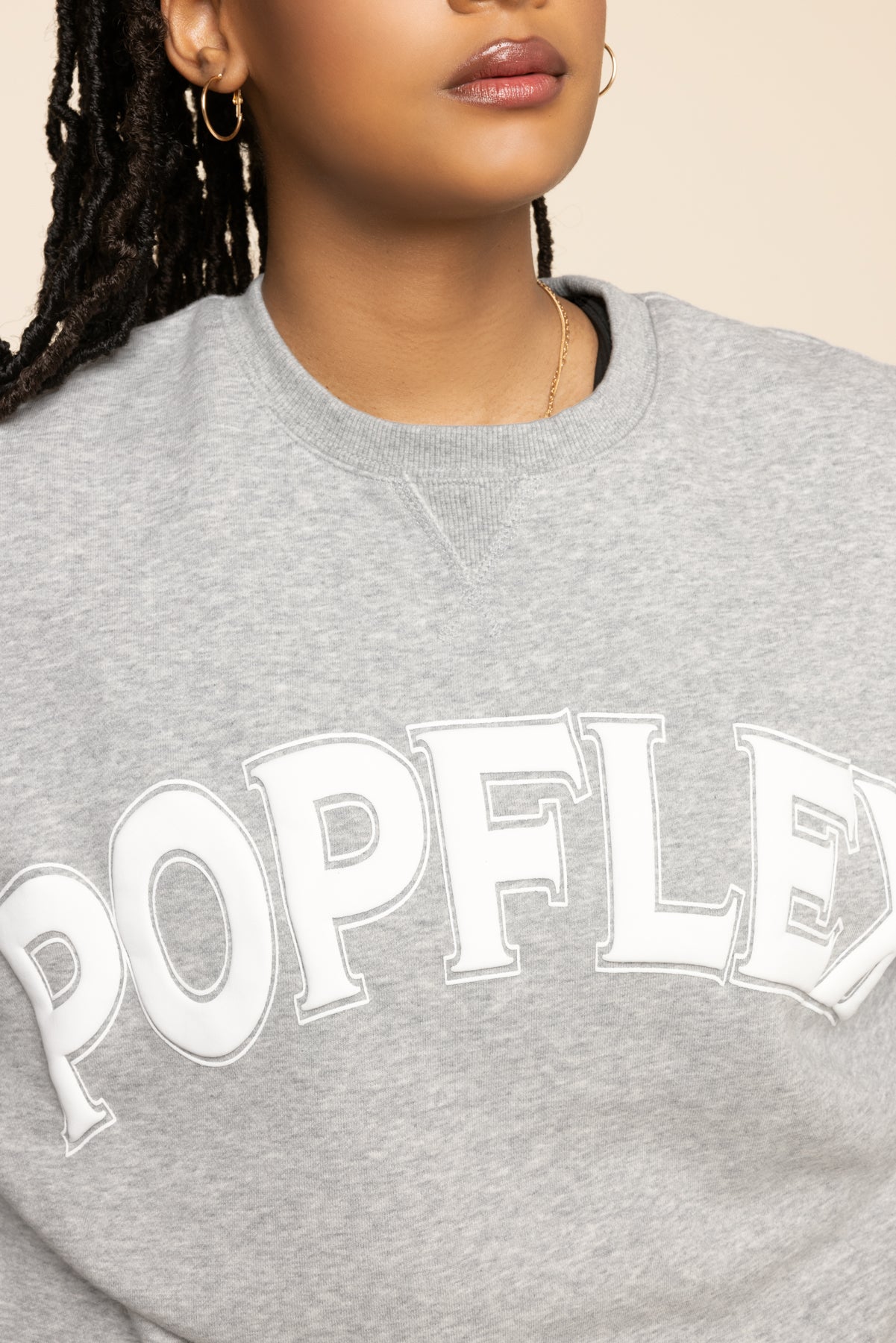 POPFLEX Cloud Crewneck Sweater - Heather Grey Discount