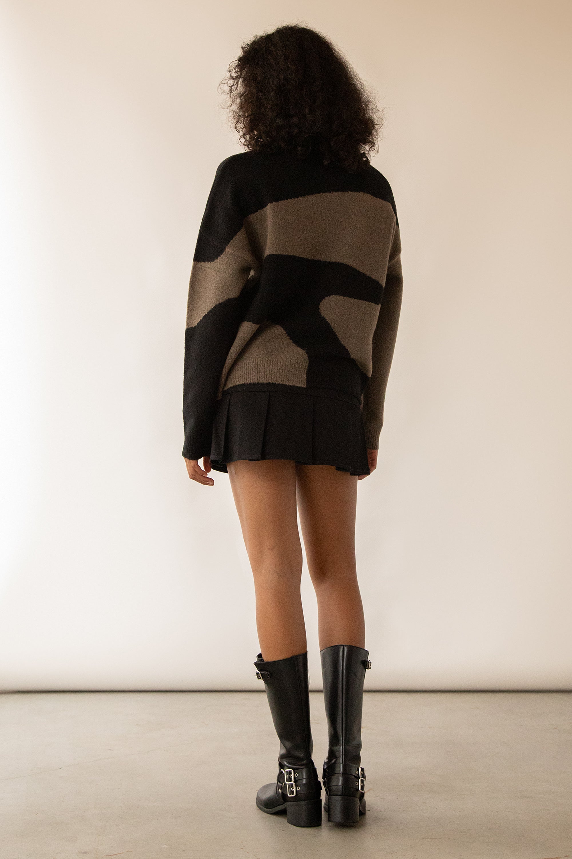 OVERSIZED INTARSIA SWEATER Free Shipping For Sale