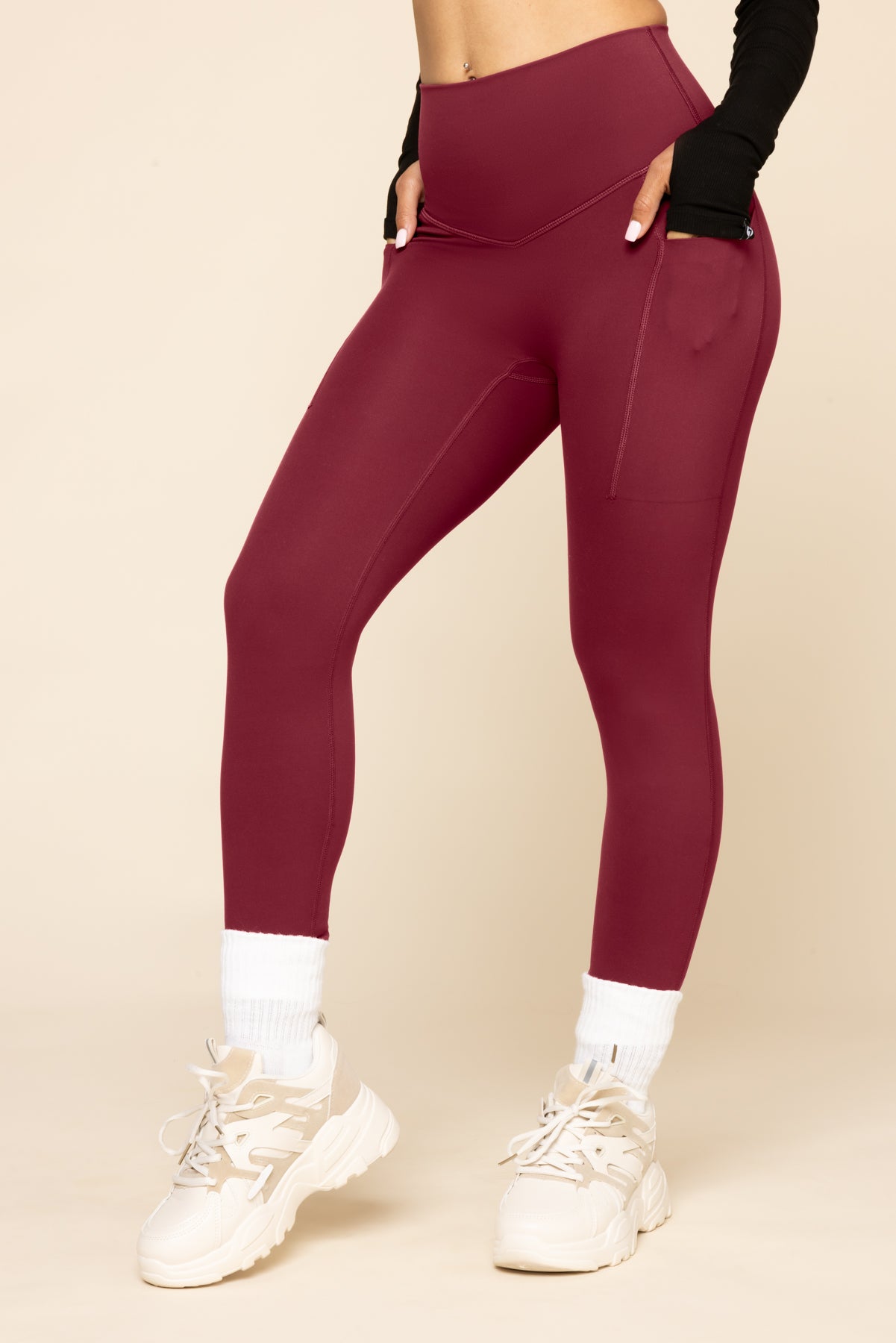 Supersculpt Leggings with Pockets - Crimson Clearance Store Sale Online