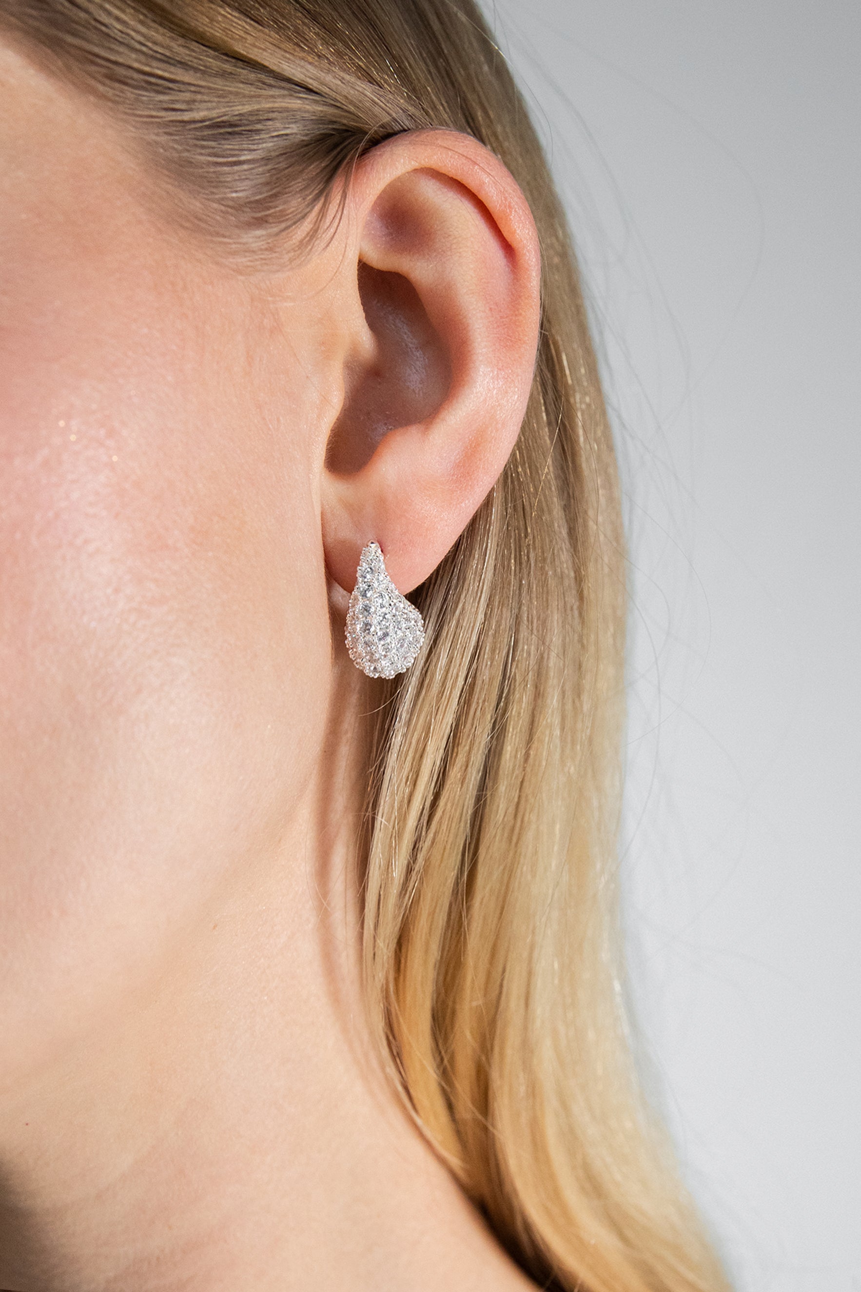 BUBBLE DROP EARRING WITH STONE DETAIL Outlet Reliable