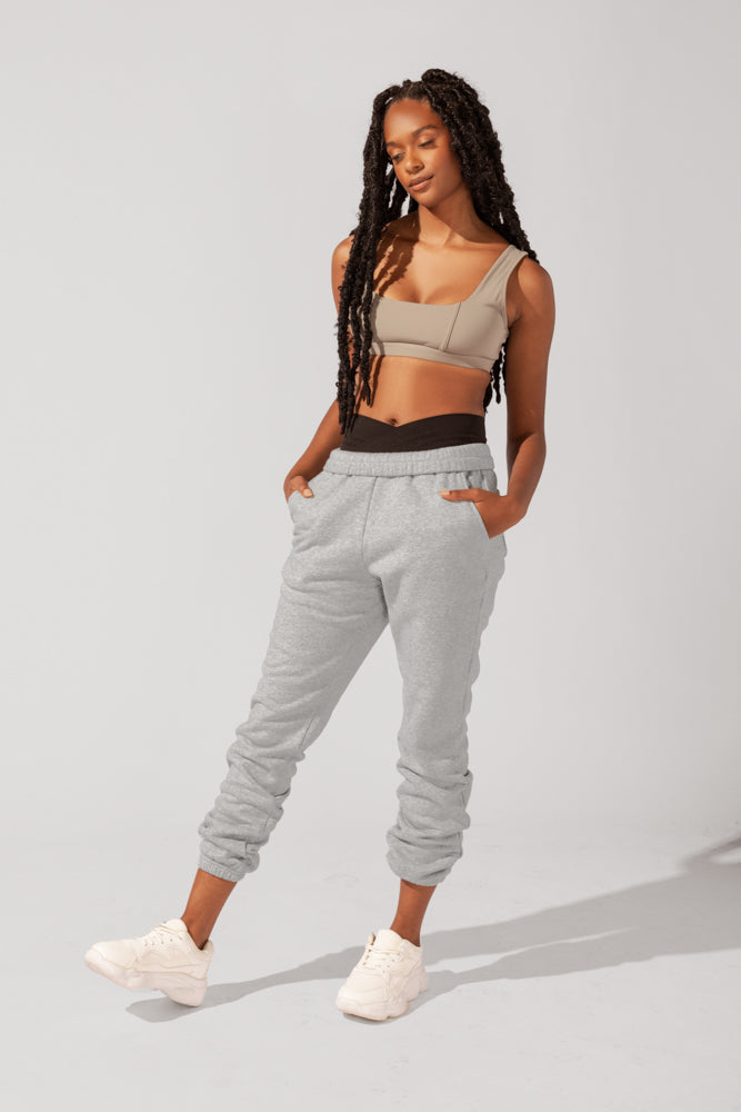 Cloud Rollover Sweatpant - Heather Grey Sale Wholesale Pice