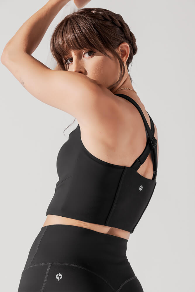 Daphne Corset Crop Top - Black Cheap Wiki