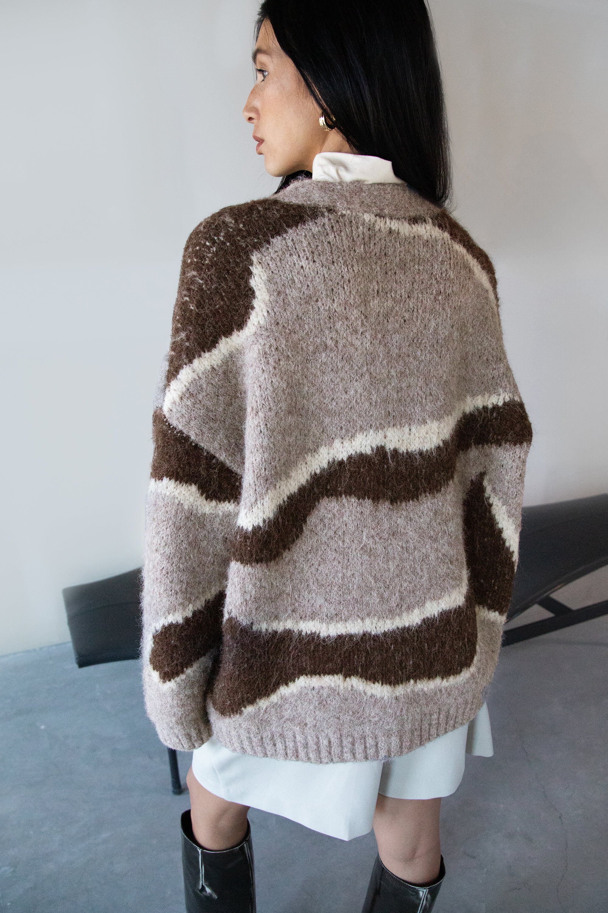 INTARSIA KNIT CARDIGAN Cheap Pick A Best