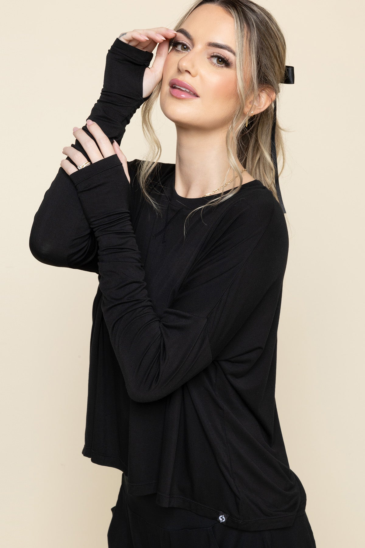 The Perfect Long Sleeve Top - Black Free Shipping Fake