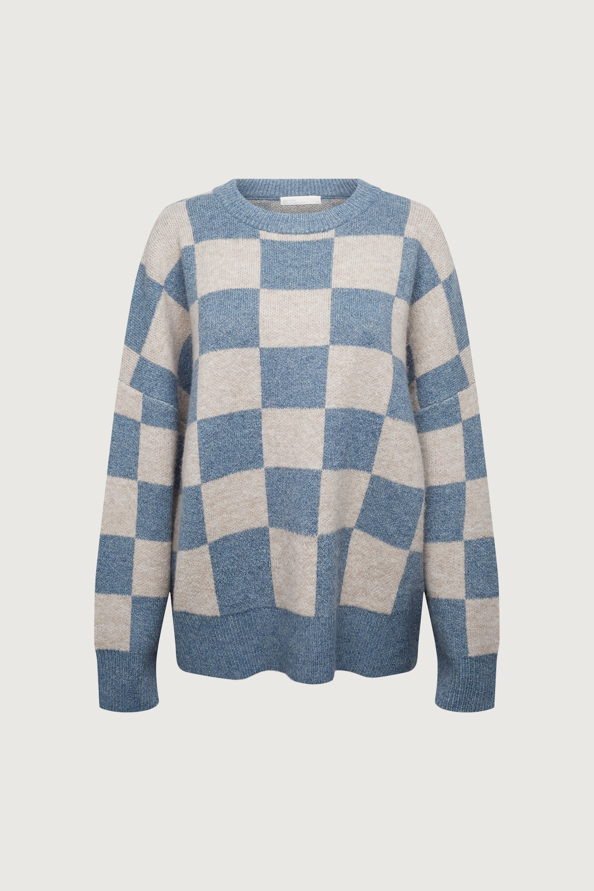 CHECKERED CREWNECK SWEATER Cheap Online Store