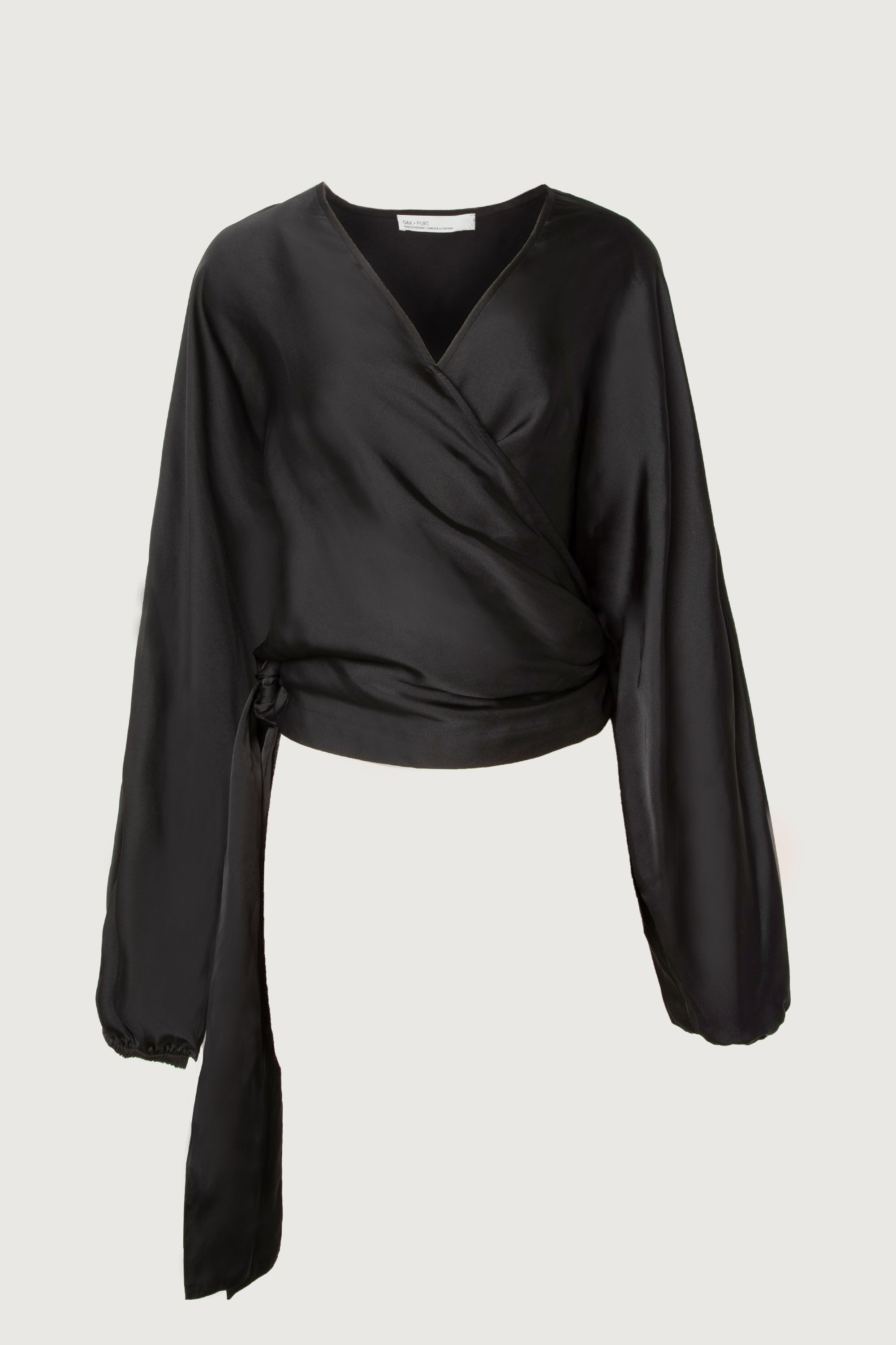 SATIN WRAP BLOUSE Cheap Visa Payment