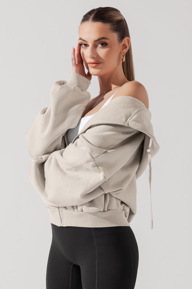 Zip Cloud Hoodie - Seashell Free Shipping Geniue Stockist