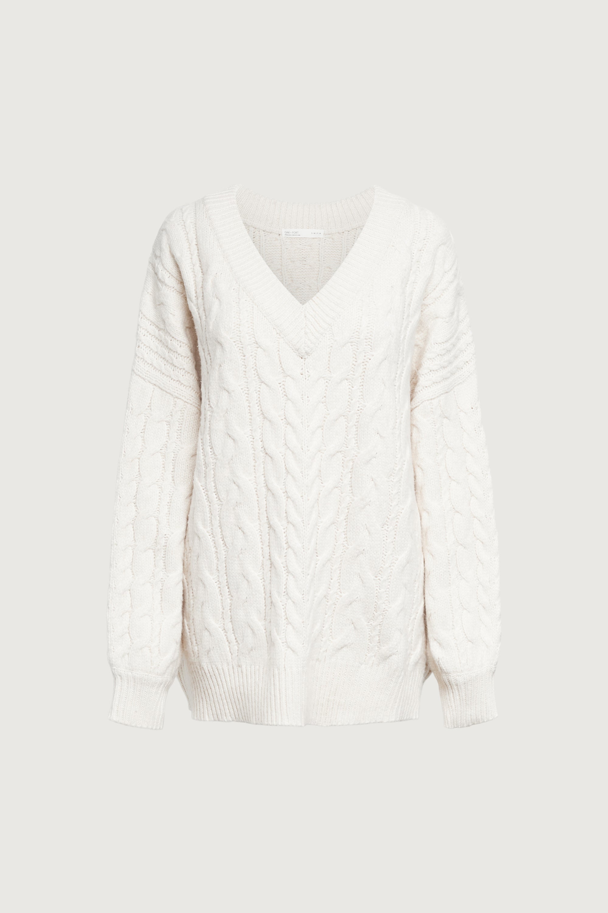 CABLE KNIT V-NECK SWEATER Clearance Inexpensive