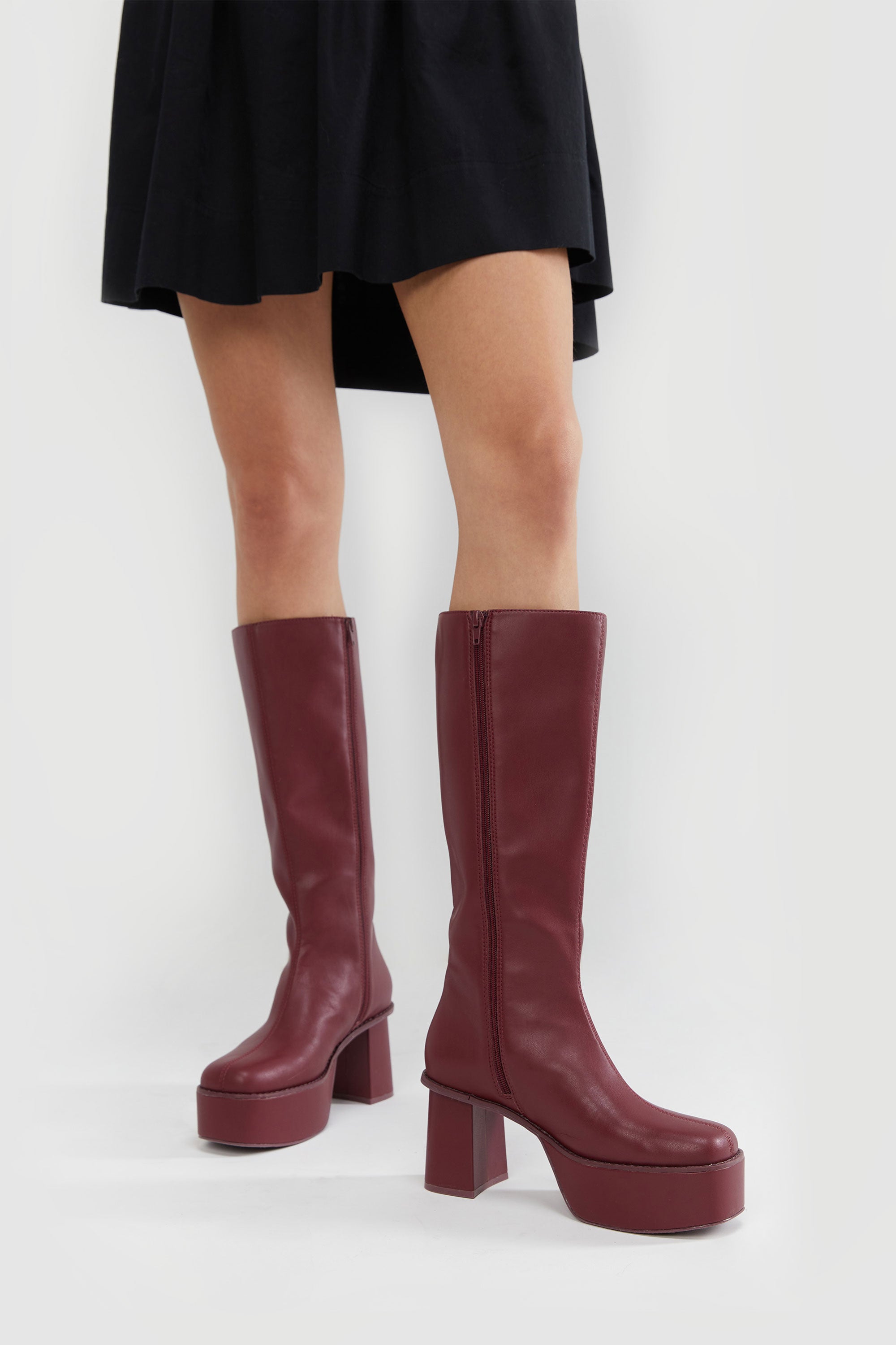 PLATFORM KNEE HIGH BOOTS Official Site Cheap Online