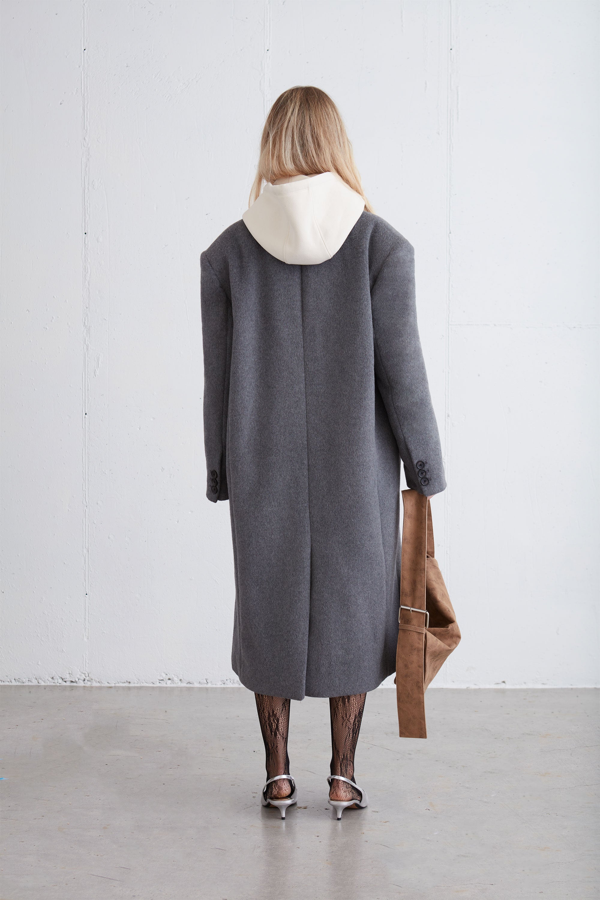 OVERSIZED WOOL BLEND COAT Cheap Factory Outlet