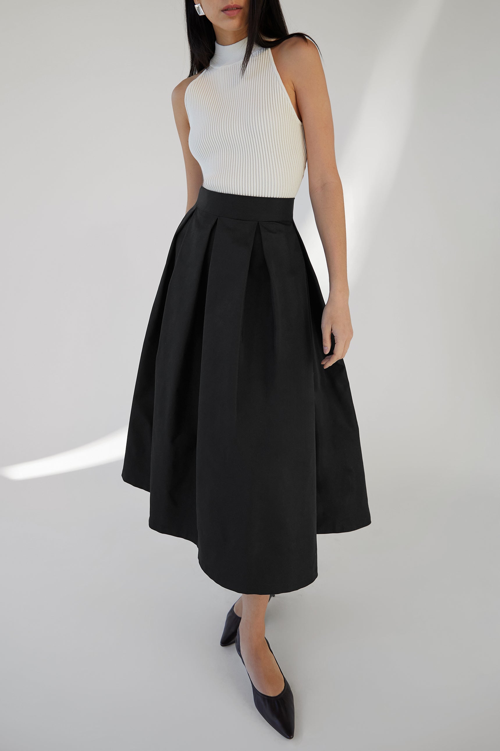 MIDI PLEATED SKIRT 2025 New