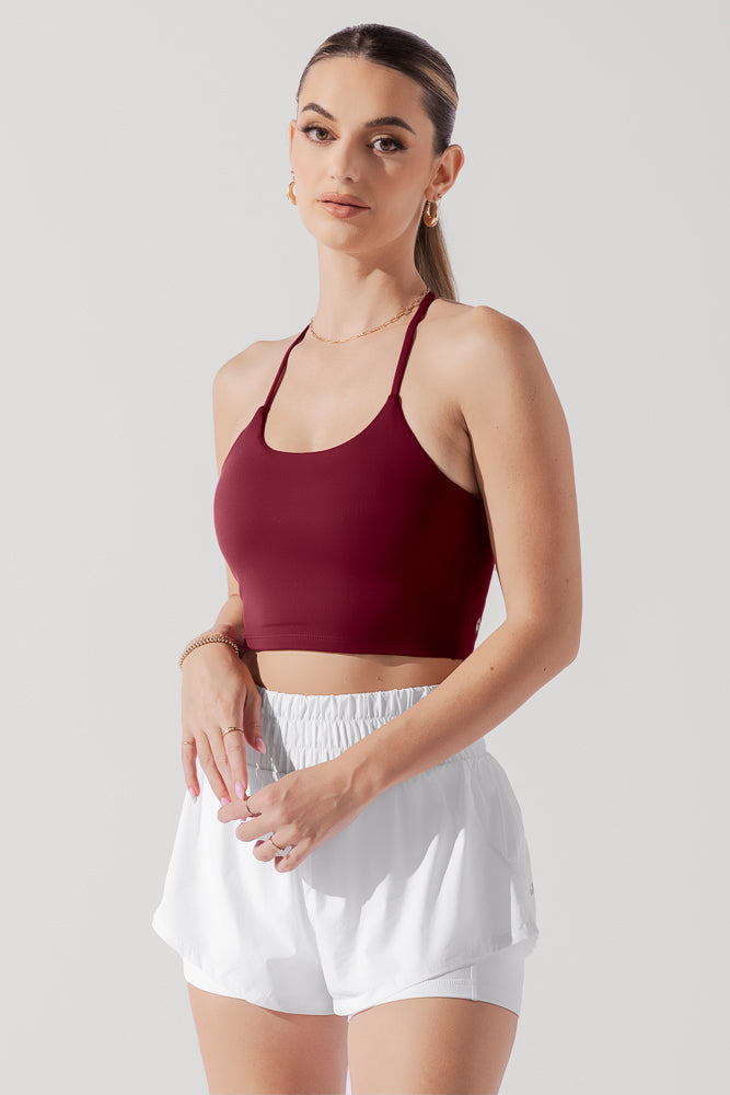 Flexy Crop Top - Crimson Cheap Wholesale