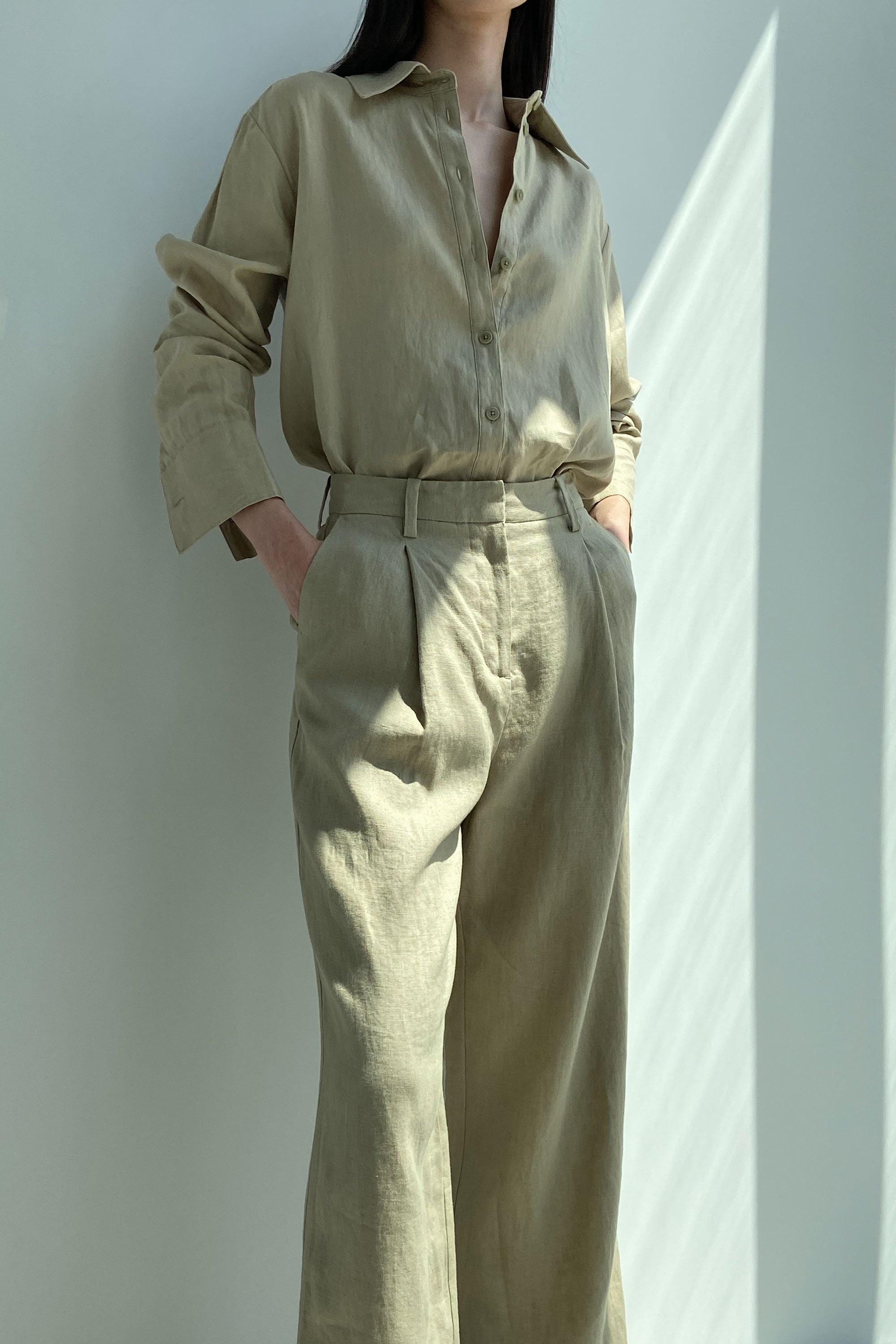 100% LINEN STRAIGHT LEG PANT Sale Best Seller