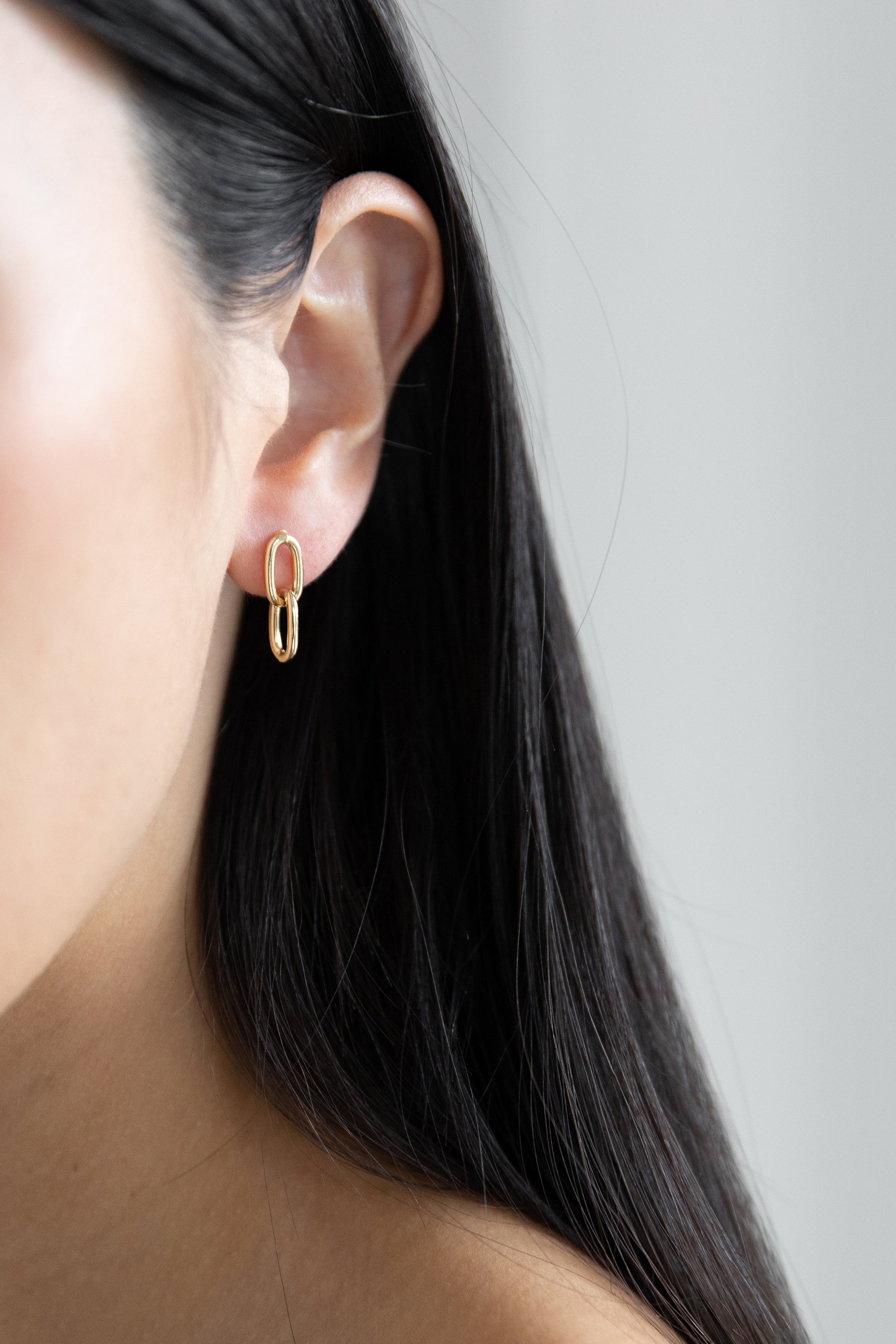 LINKED CHAIN DROP EARRING Discount Pay With Visa