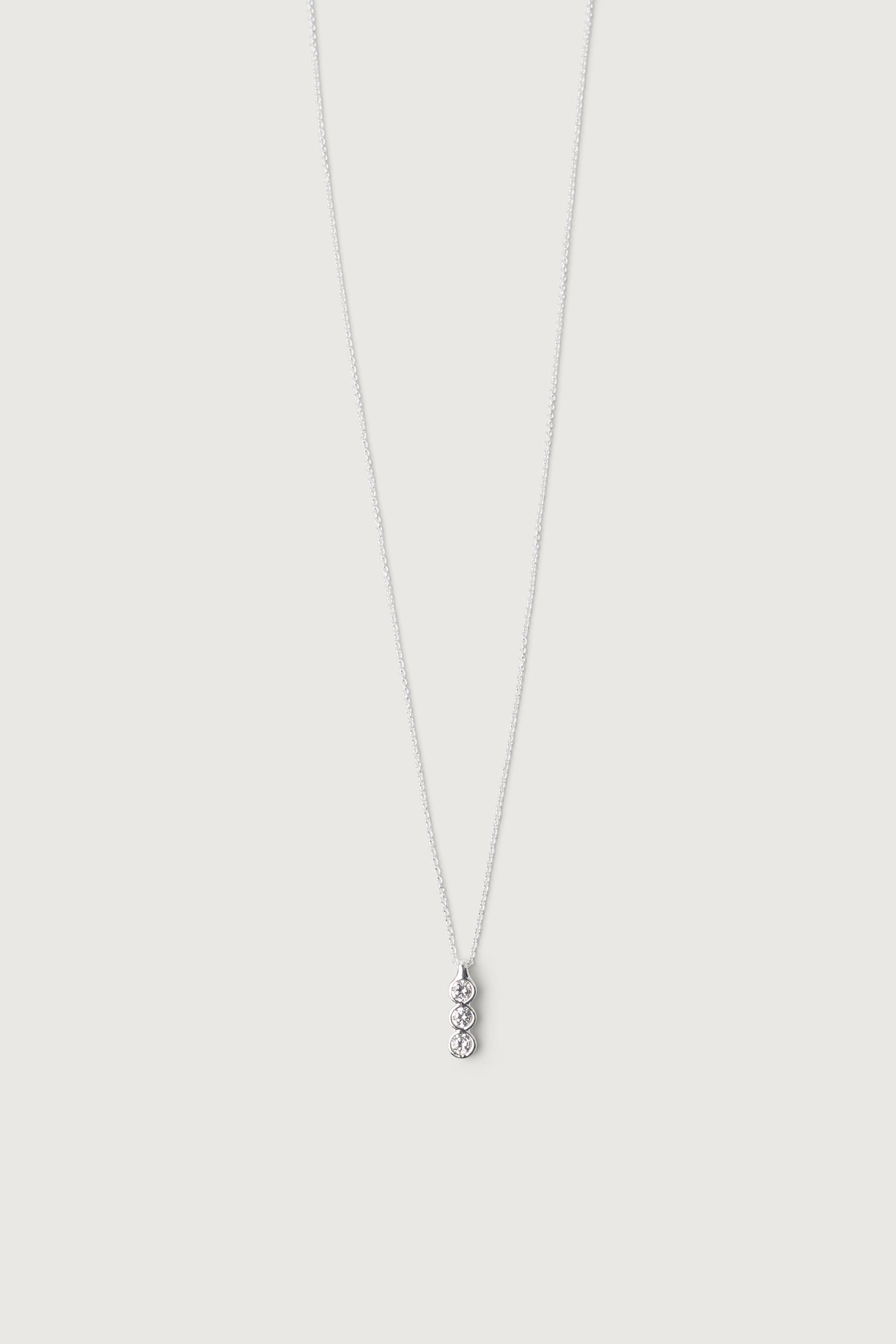 TRIPLE ZIRCONIA PENDANT NECKLACE Manchester Sale Online