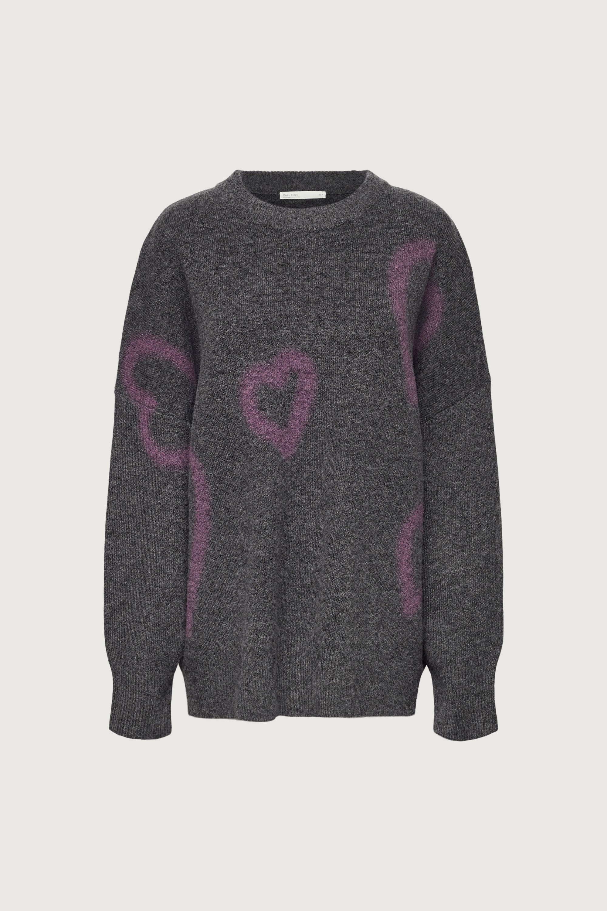 HEART SPRAY PAINT EFFECT SWEATER Outlet Original