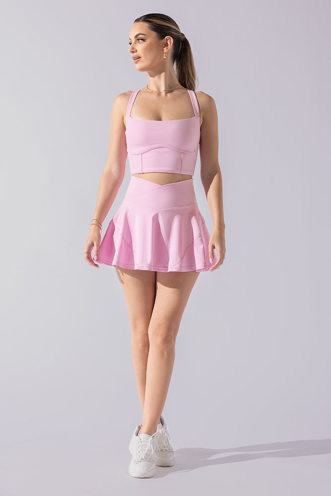 Crisscross Hourglass Twirl Skort - Bubblegum Clearance Pre Order