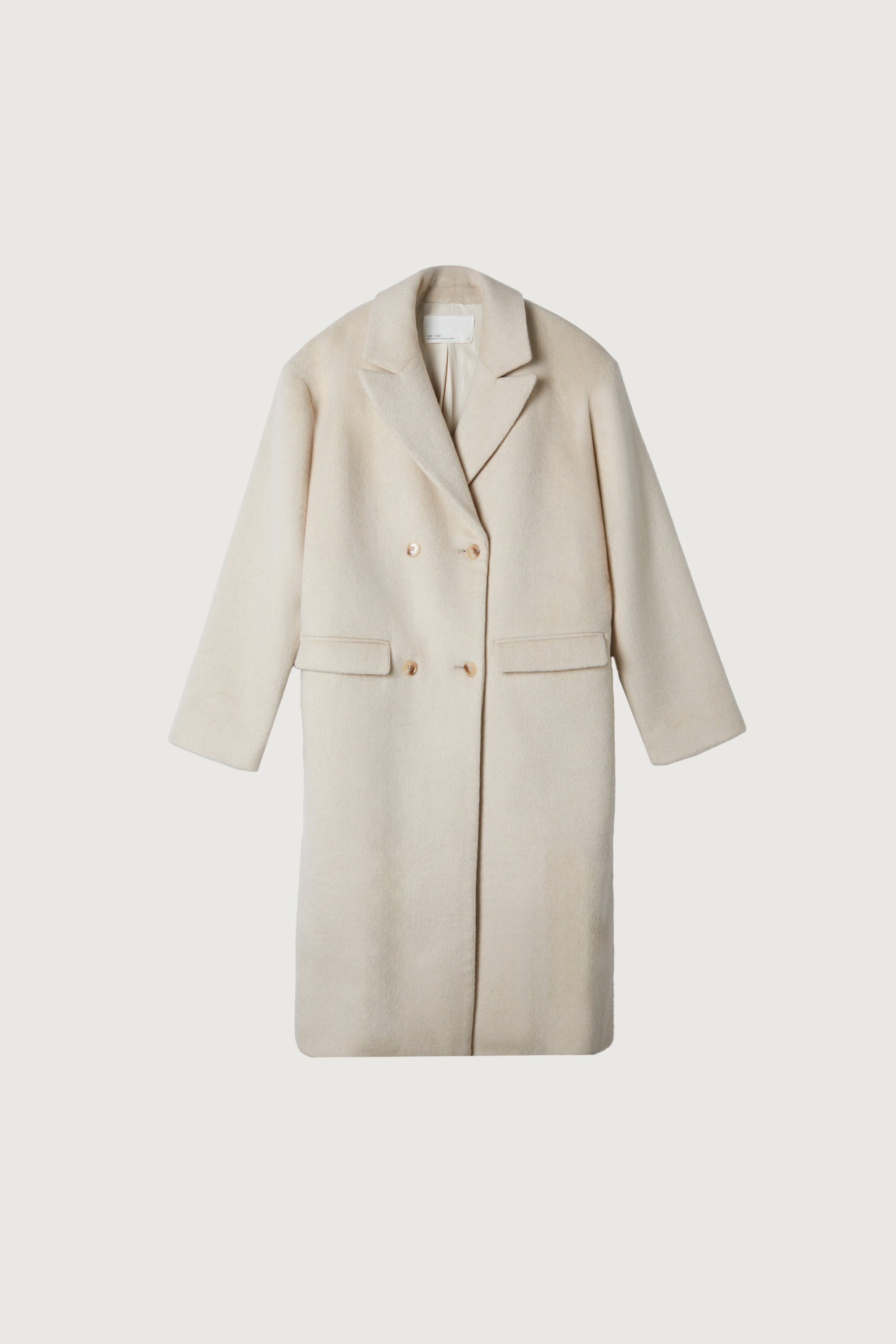 WOOL-BLEND DOUBLE-BREASTED COAT Discount Eastbay