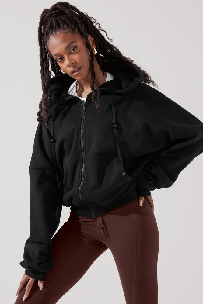 Zip Cloud Hoodie - Black Cheap Sale Wholesale Pice