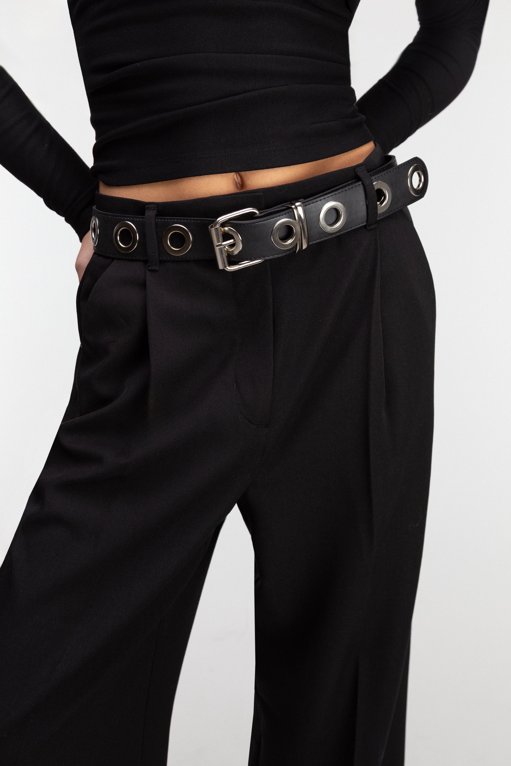 VEGAN LEATHER EYELET BELT Discount Amazon