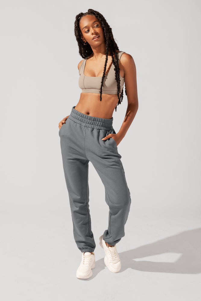 Cloud Rollover Sweatpant - Smoke Huge Surprise Cheap Pice