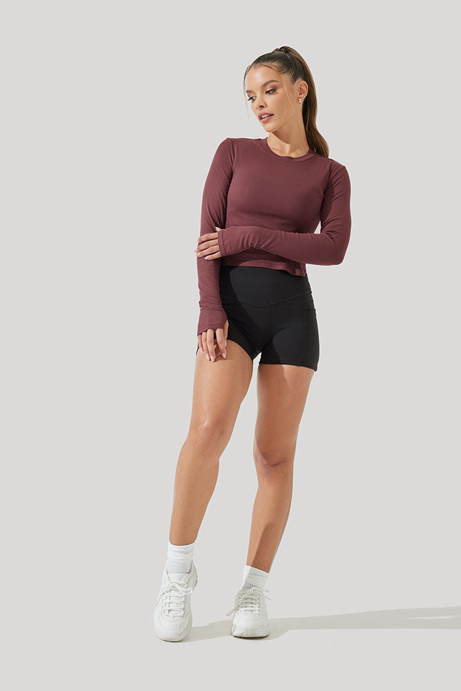 Refine Long Sleeve Top - Rose Clay Clearance Factory Outlet