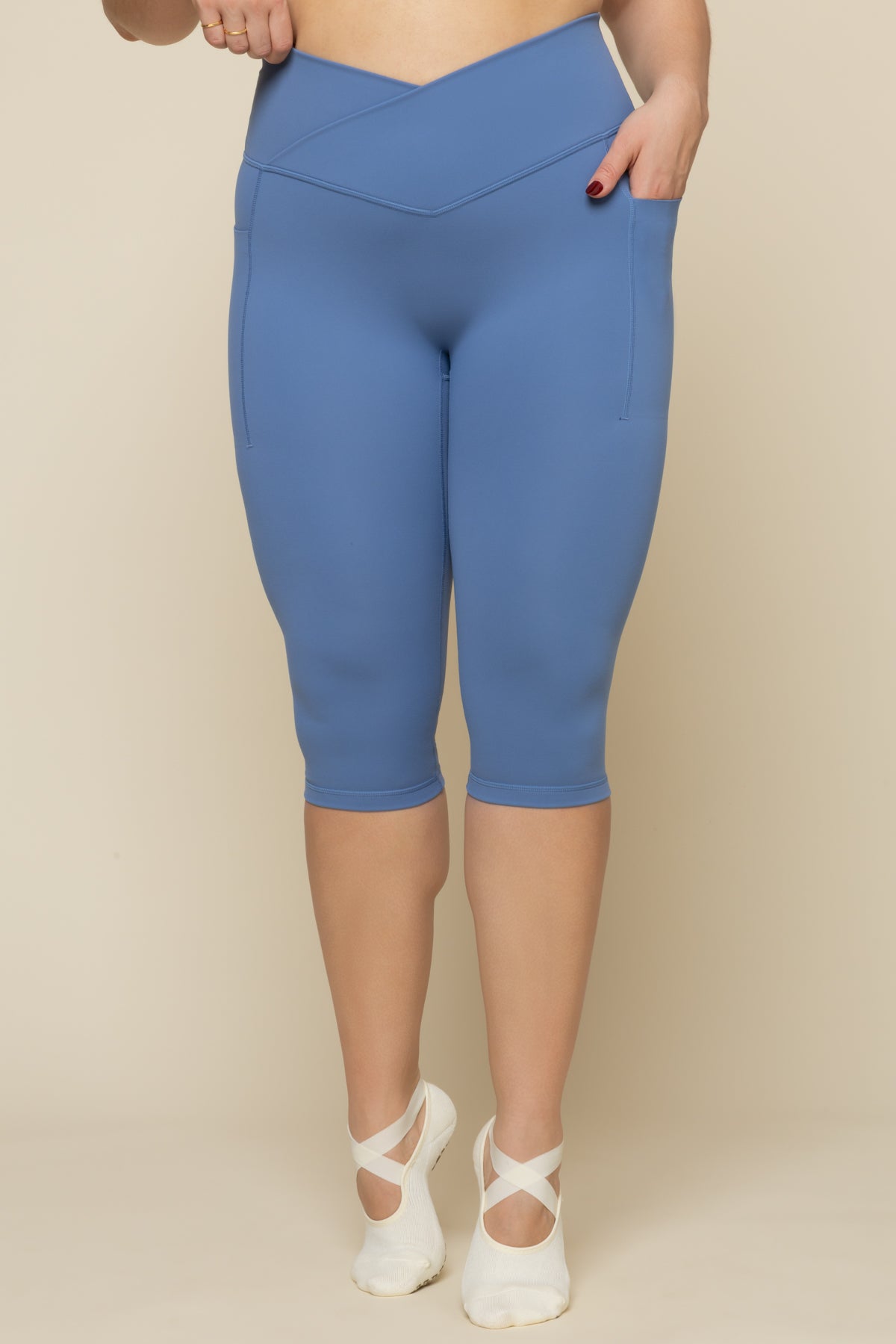 Crisscross Hourglass Capri - Blue Horizon Buy Cheap Cheapest