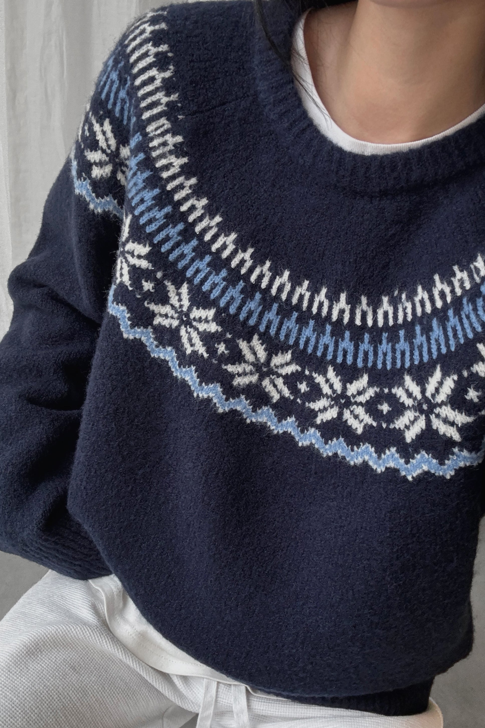 FAIR ISLE CREWNECK SWEATER Newest For Sale