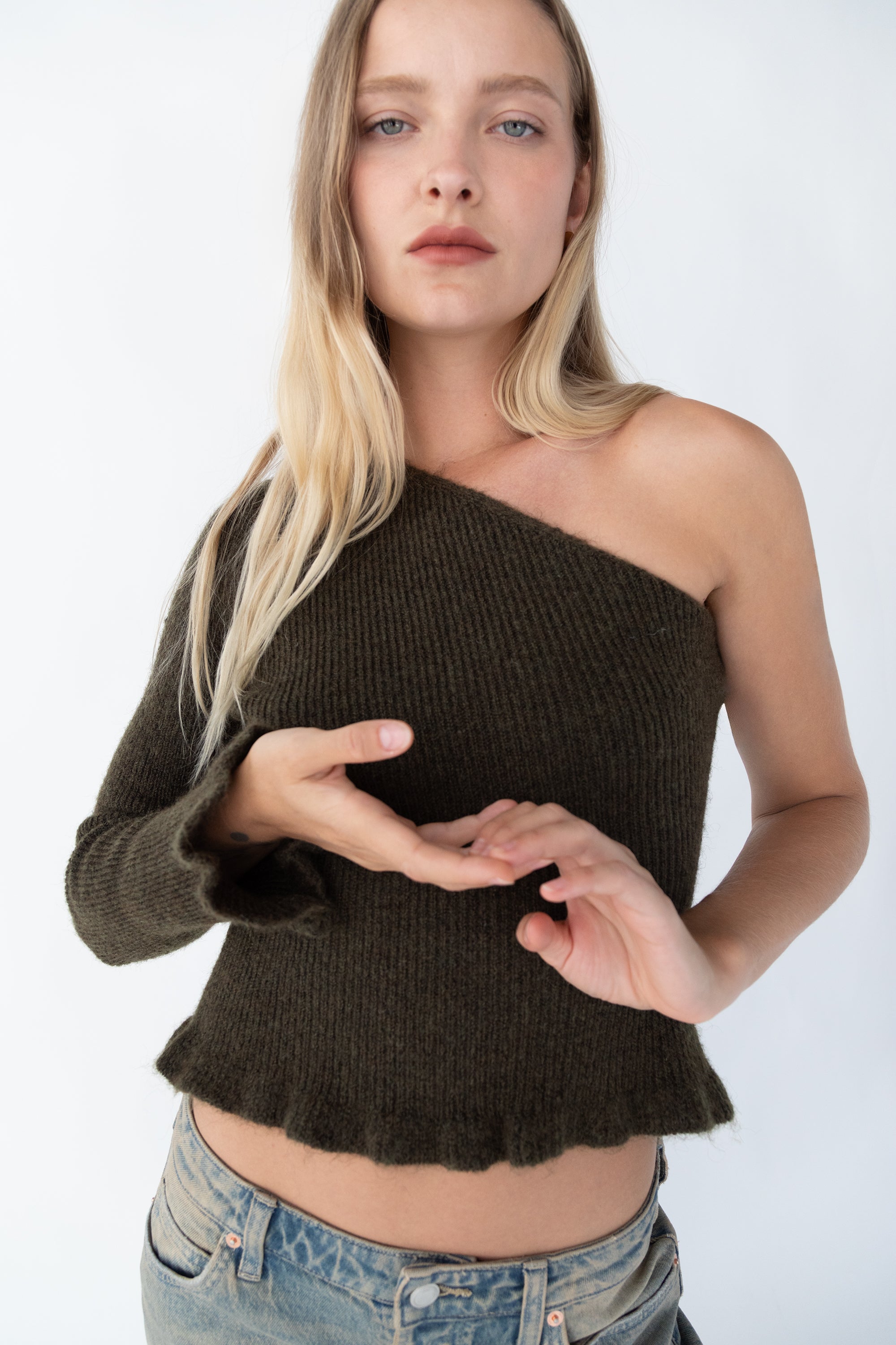 FITTED ONE SLEEVE SWEATER Buy Cheap Largest Supplier