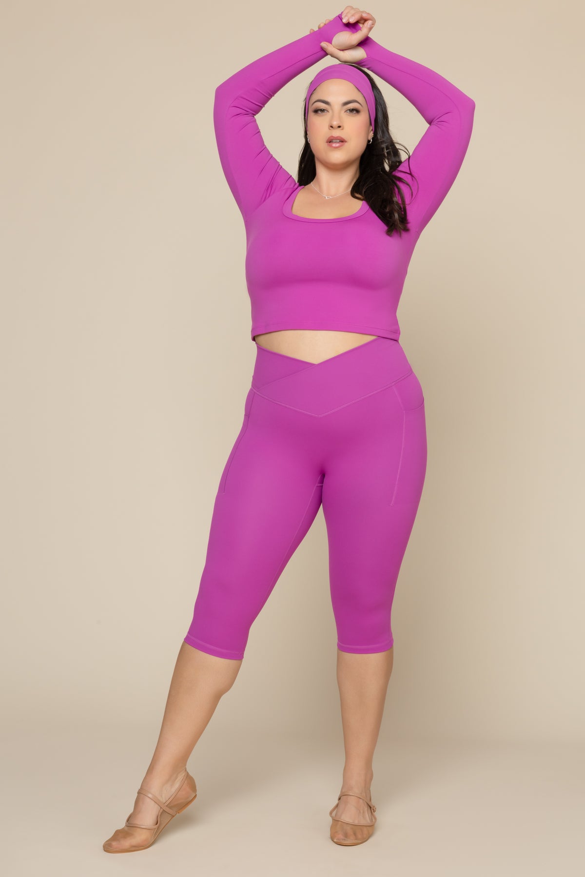 Crisscross Hourglass Capri - Royal Orchid Get Authentic