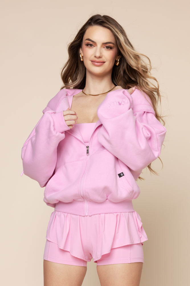 Zip Cloud Hoodie - Bubblegum Affordable Online