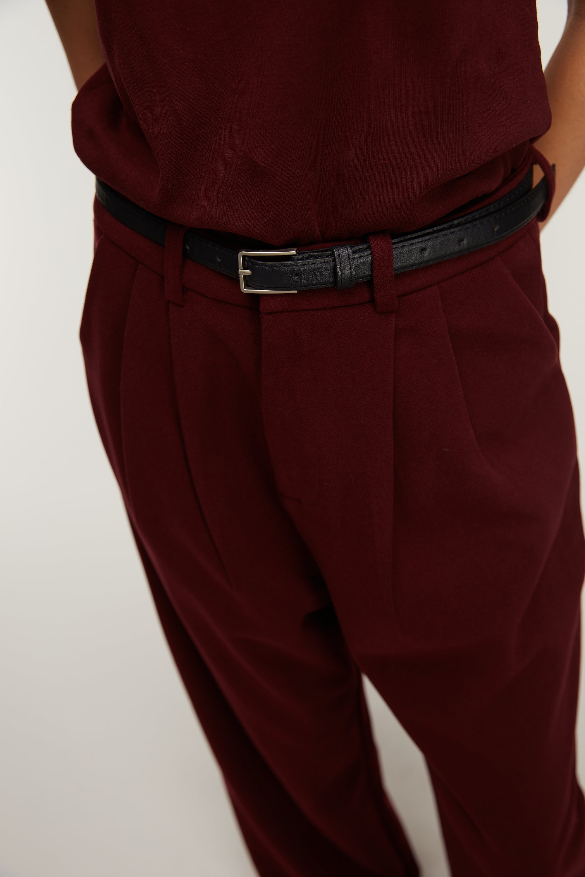 WIDE LEG TROUSER WITH BELT From China Sale Online