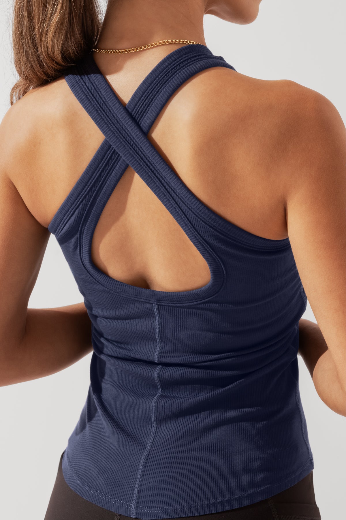 Not Your Typical Tank (Built-in Bra) - Cosmic Navy Free Shipping Deals