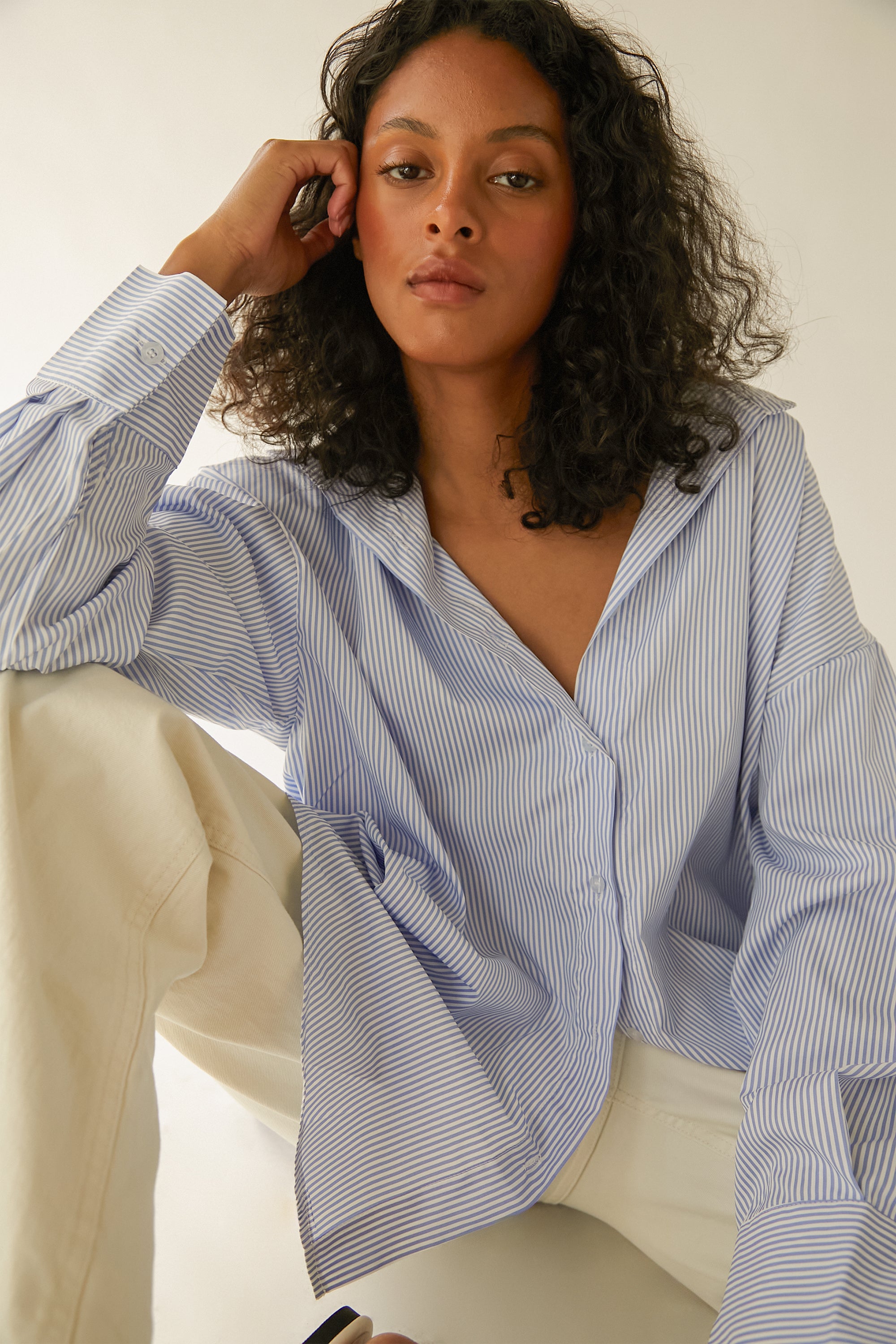 OVERSIZED BUTTON-UP SHIRT Discount Authentic