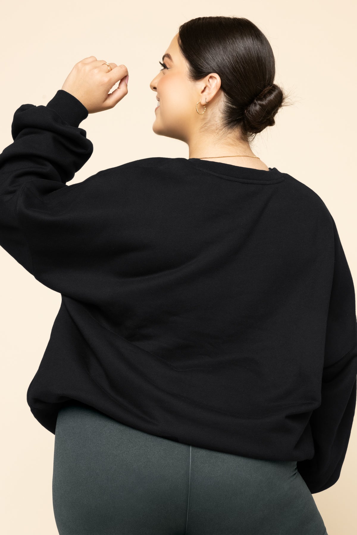 POPFLEX Cloud Crewneck Sweater - Black Clearance Best Seller