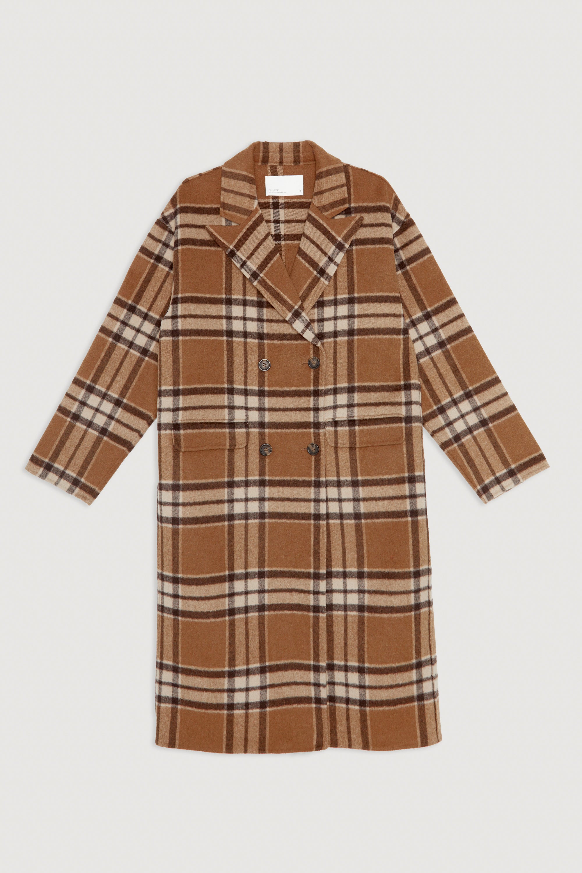 OVERSIZED PLAID WOOL BLEND COAT Cheap Best Store To Get