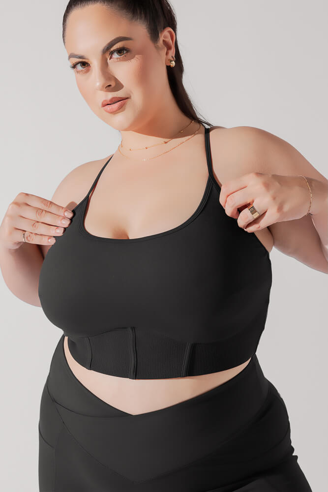 Pli¨¦ Corset Crop Bralette - Black 2025 New Sale Online