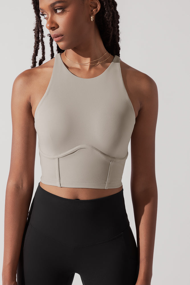 Cleo Corset Crop Bralette - Taupe Cheap Sale Tumblr