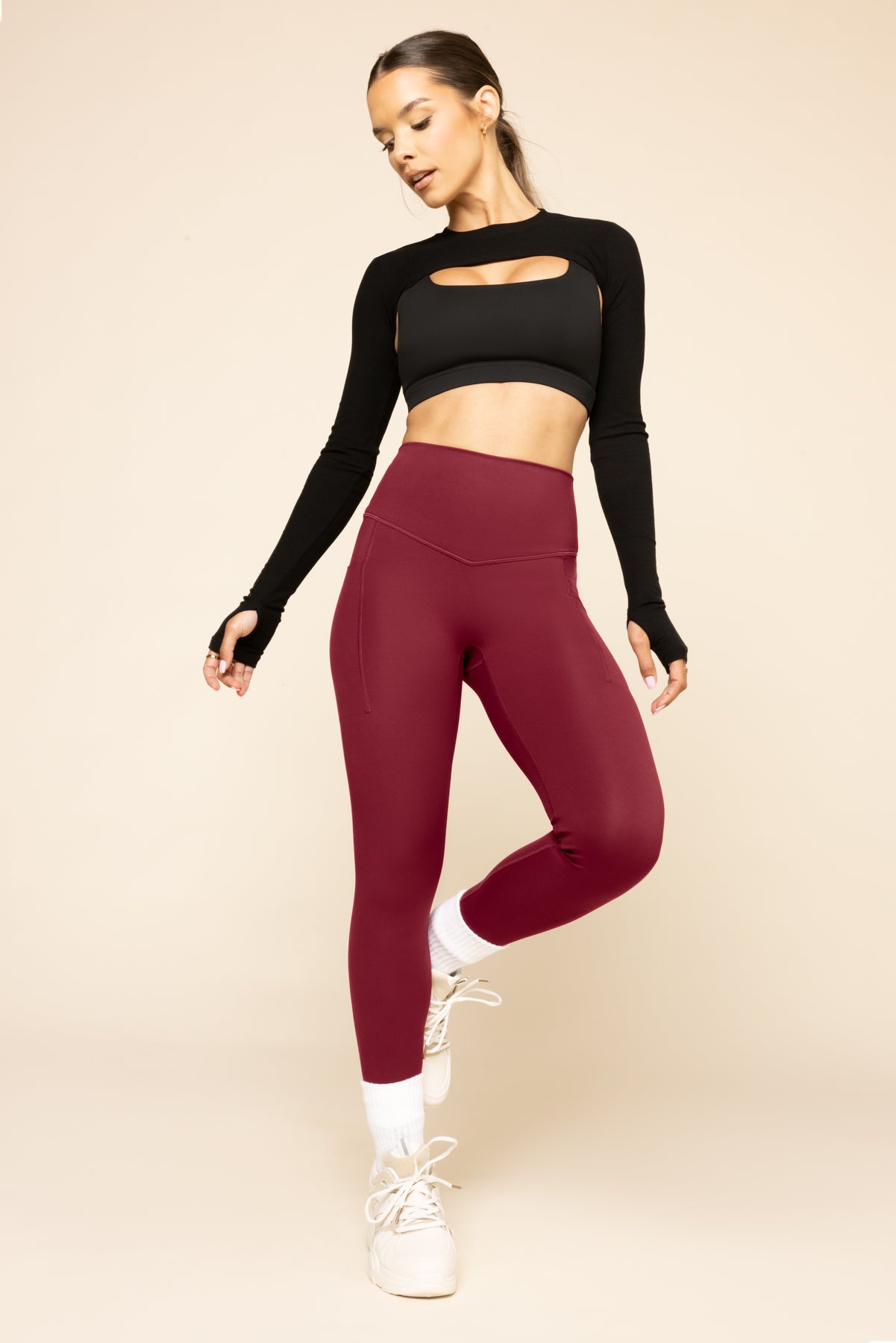 Supersculpt Leggings with Pockets - Crimson Clearance Store Sale Online