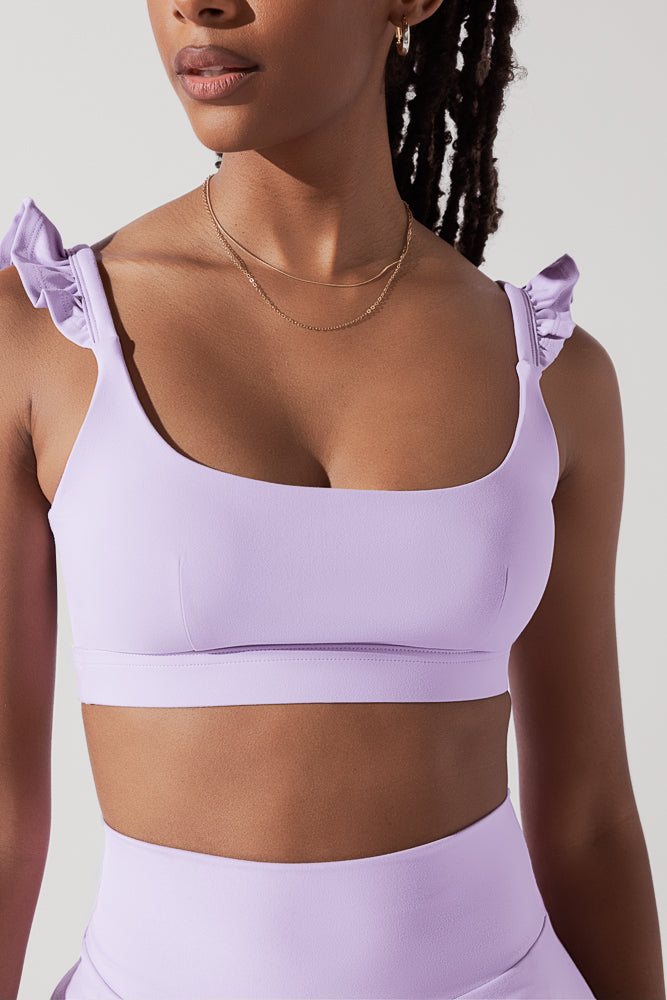 Romance Ruffle Bra - Digital Lavender Sale With Credit Card