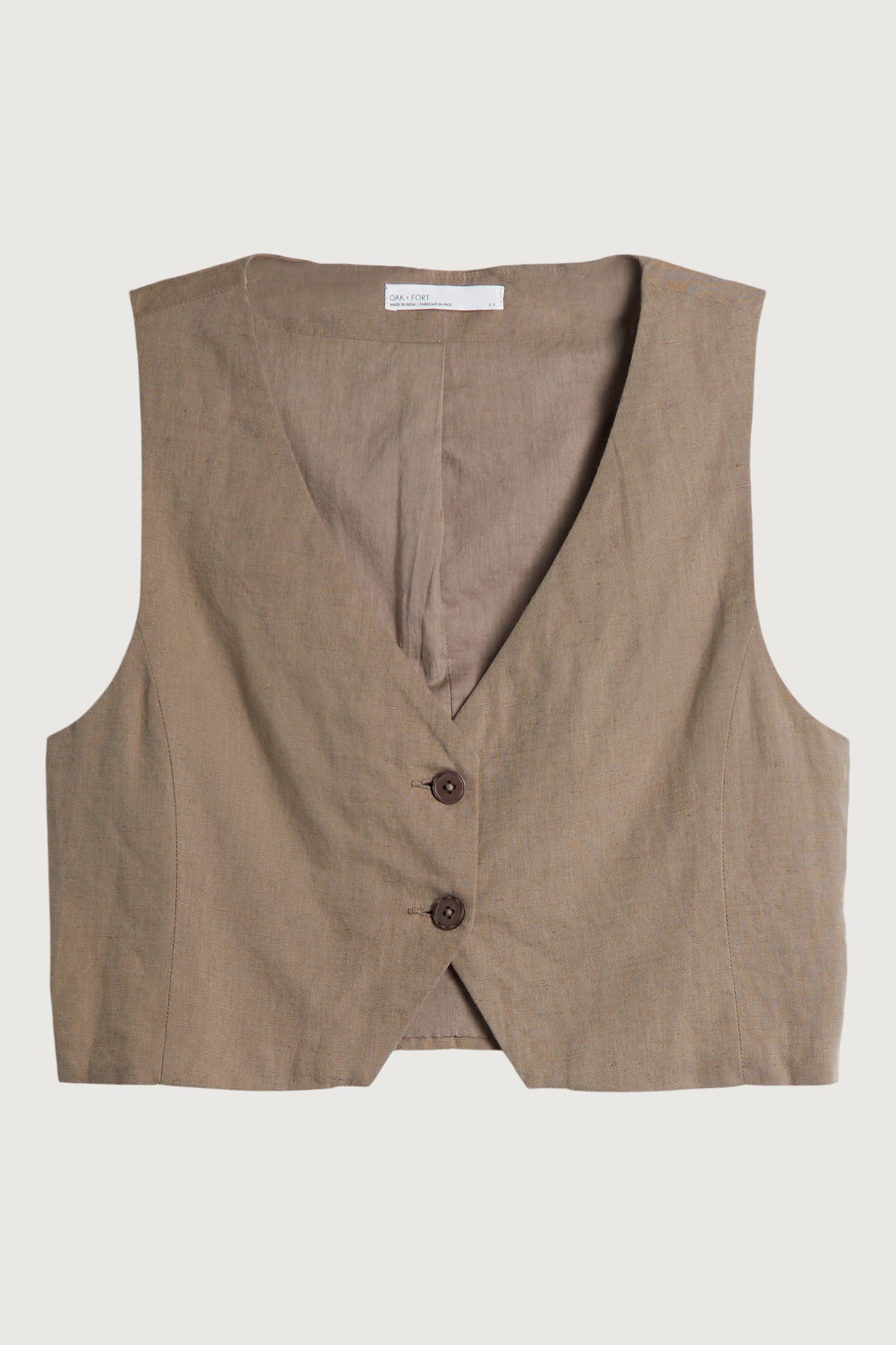 LINEN BLEND SUITING VEST 2025 Sale Online