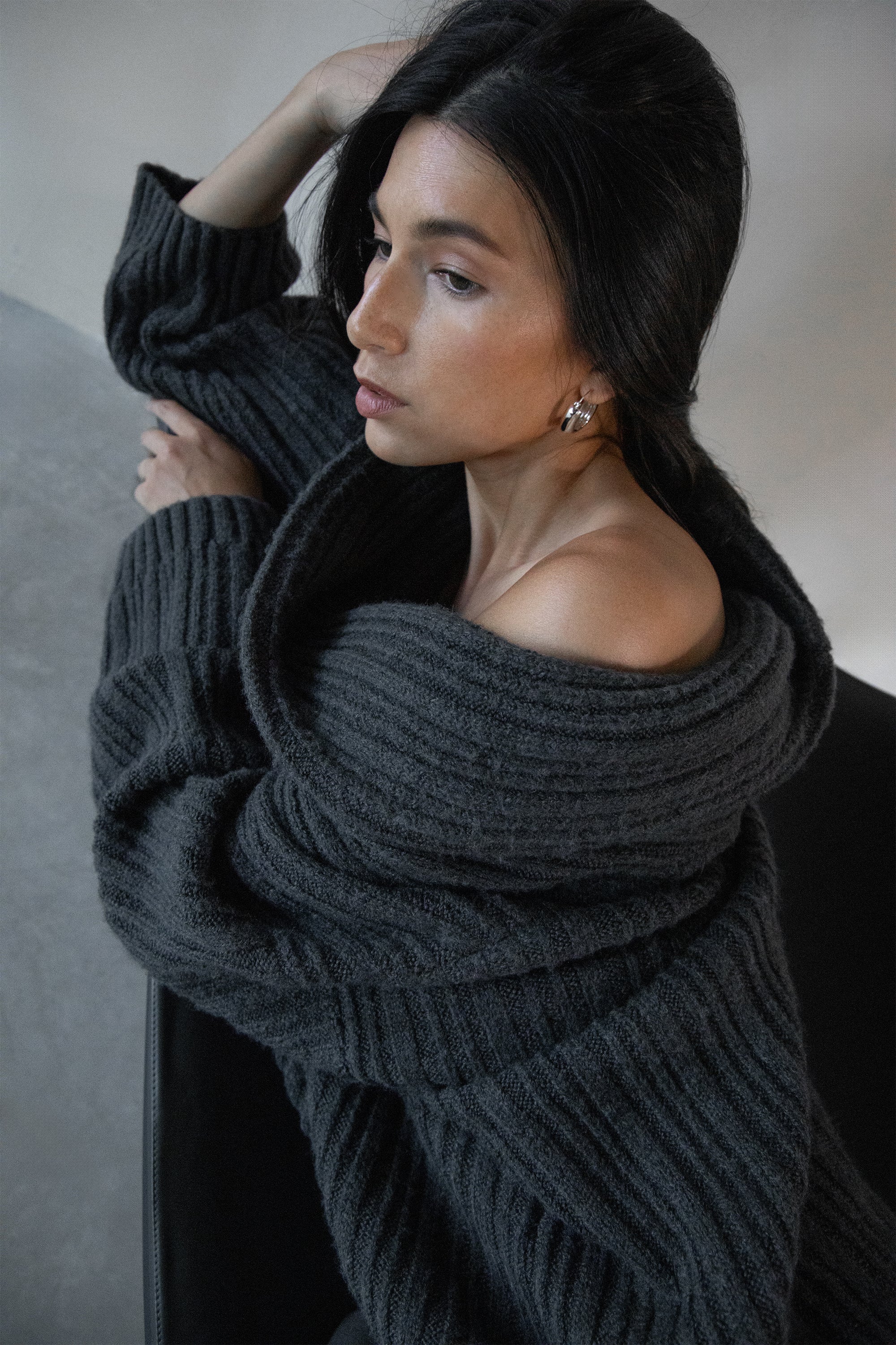 OVERSIZED SLOUCHY OFF THE SHOULDER SWEATER Shop Offer Cheap Pice