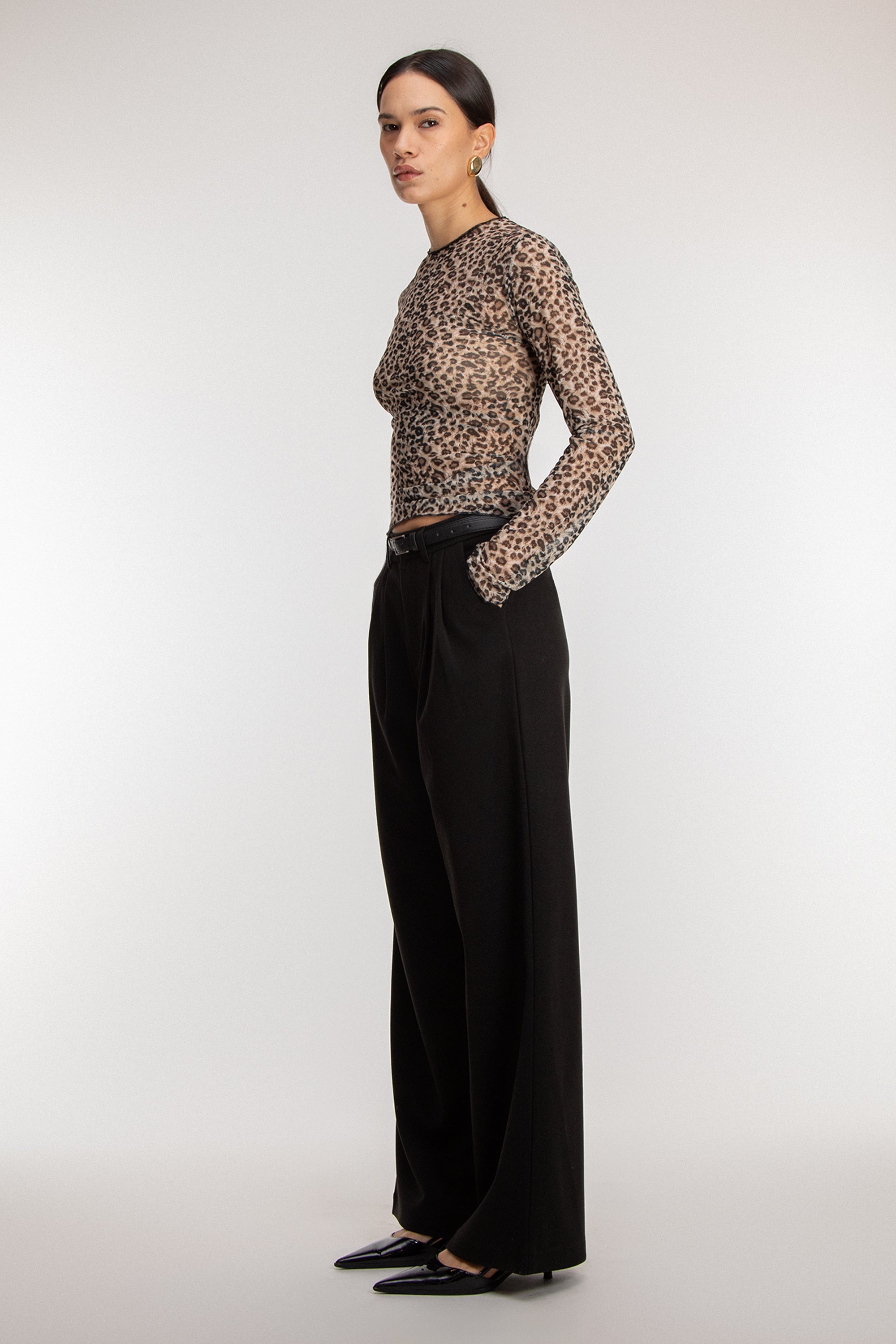 WIDE LEG TROUSER WITH BELT From China Sale Online