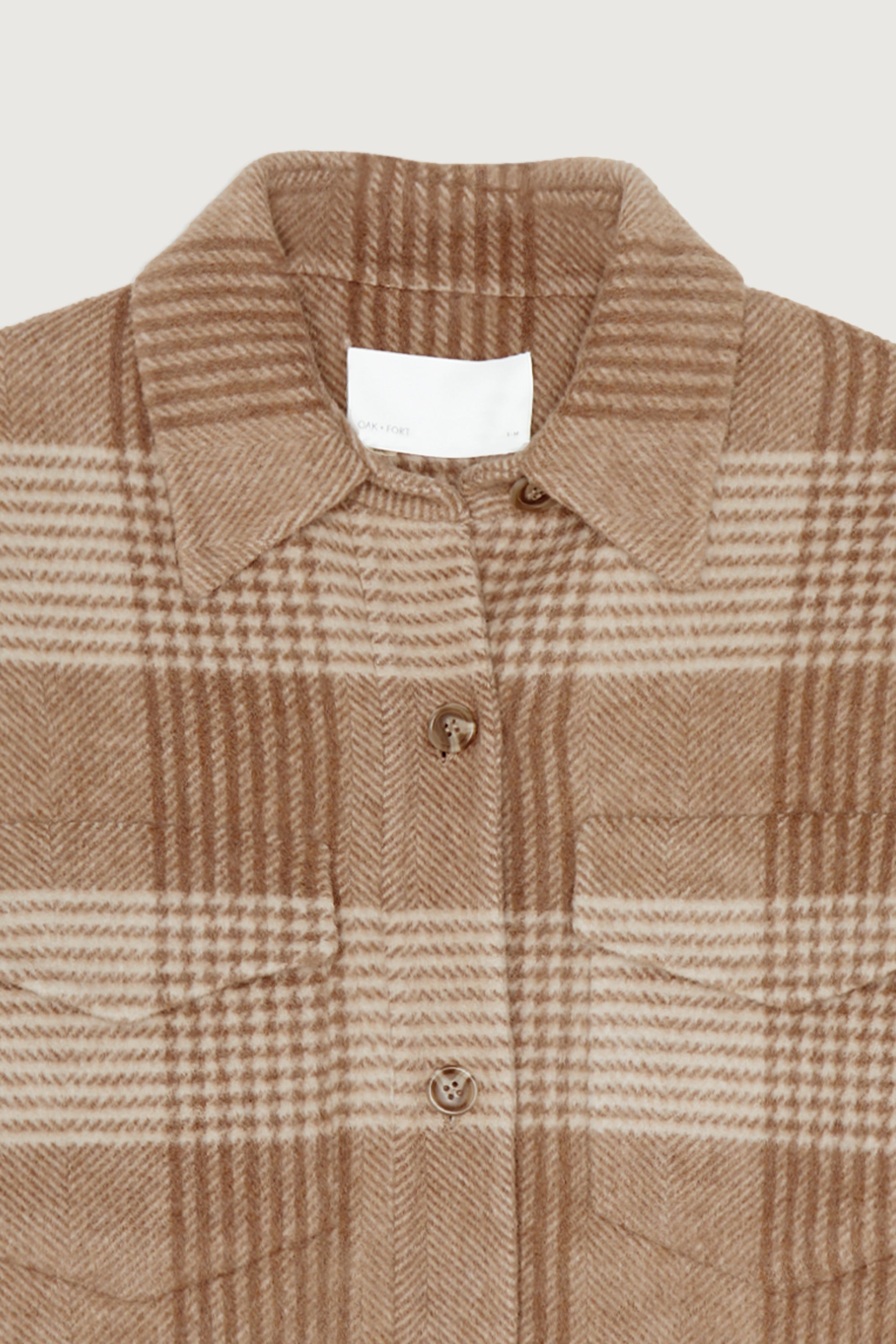 PLAID WOOL BLEND SHACKET Buy Cheap Big Discount