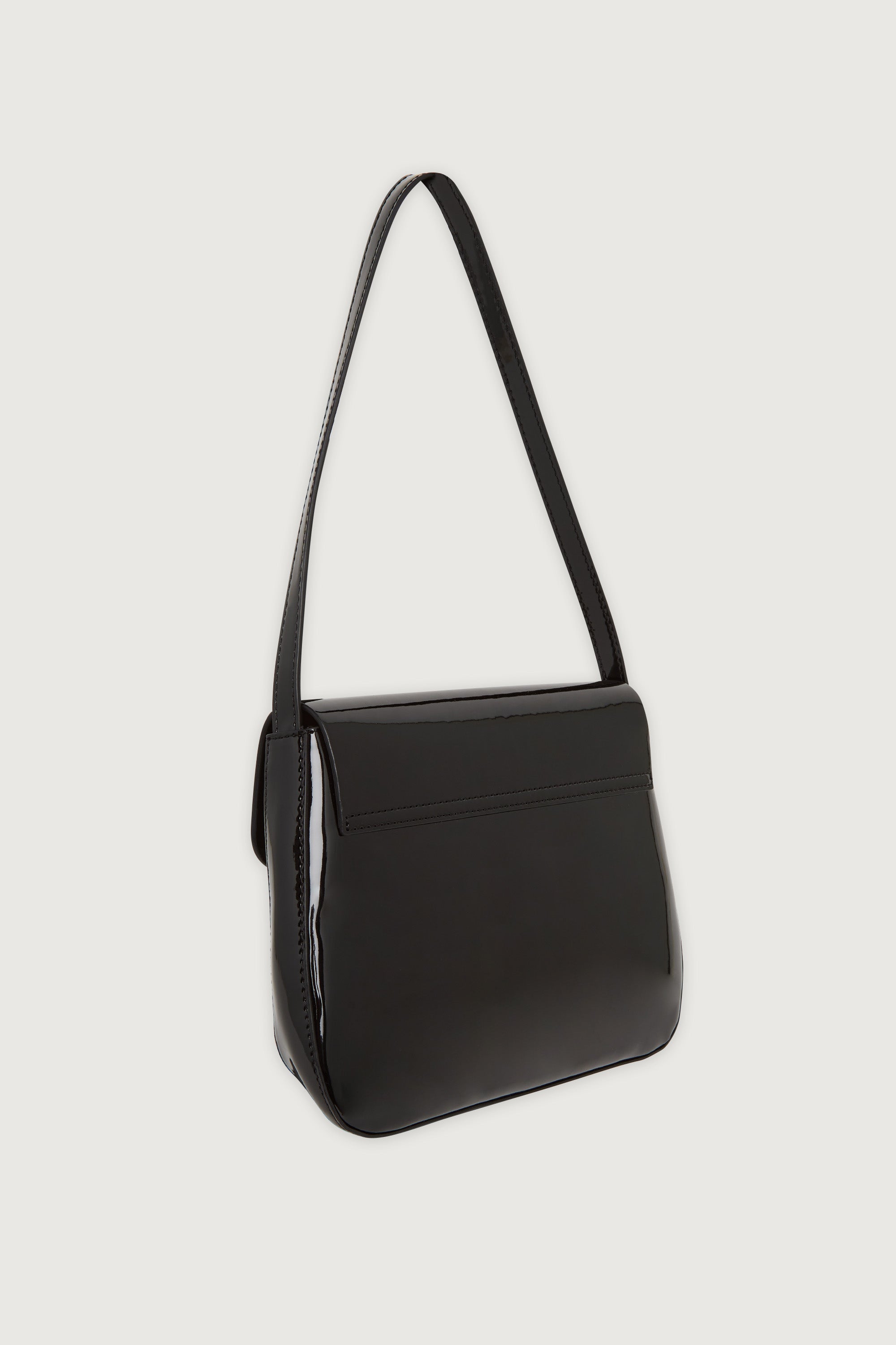 PATENT FRONT FLAP SHOULDER BAG Visit New Online