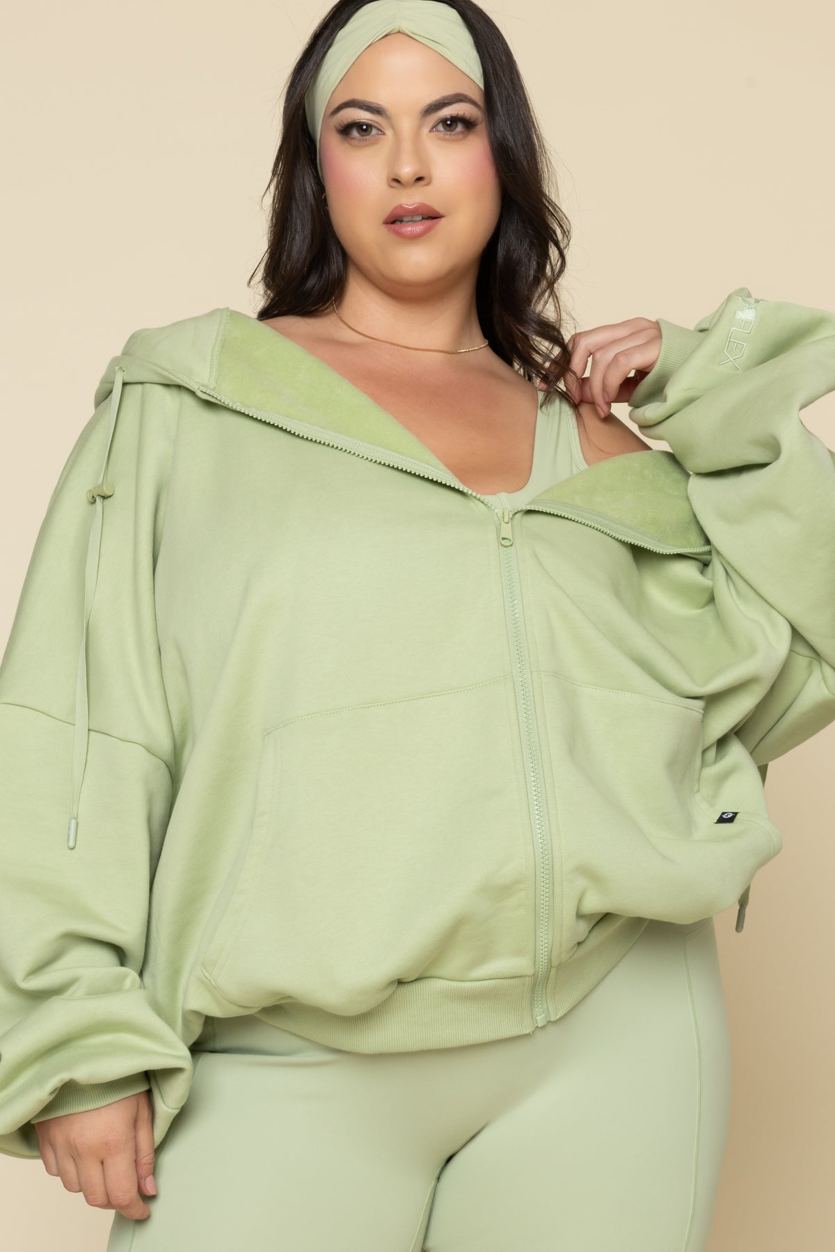 Zip Cloud Hoodie - Pistachio Outlet Cheap Pices