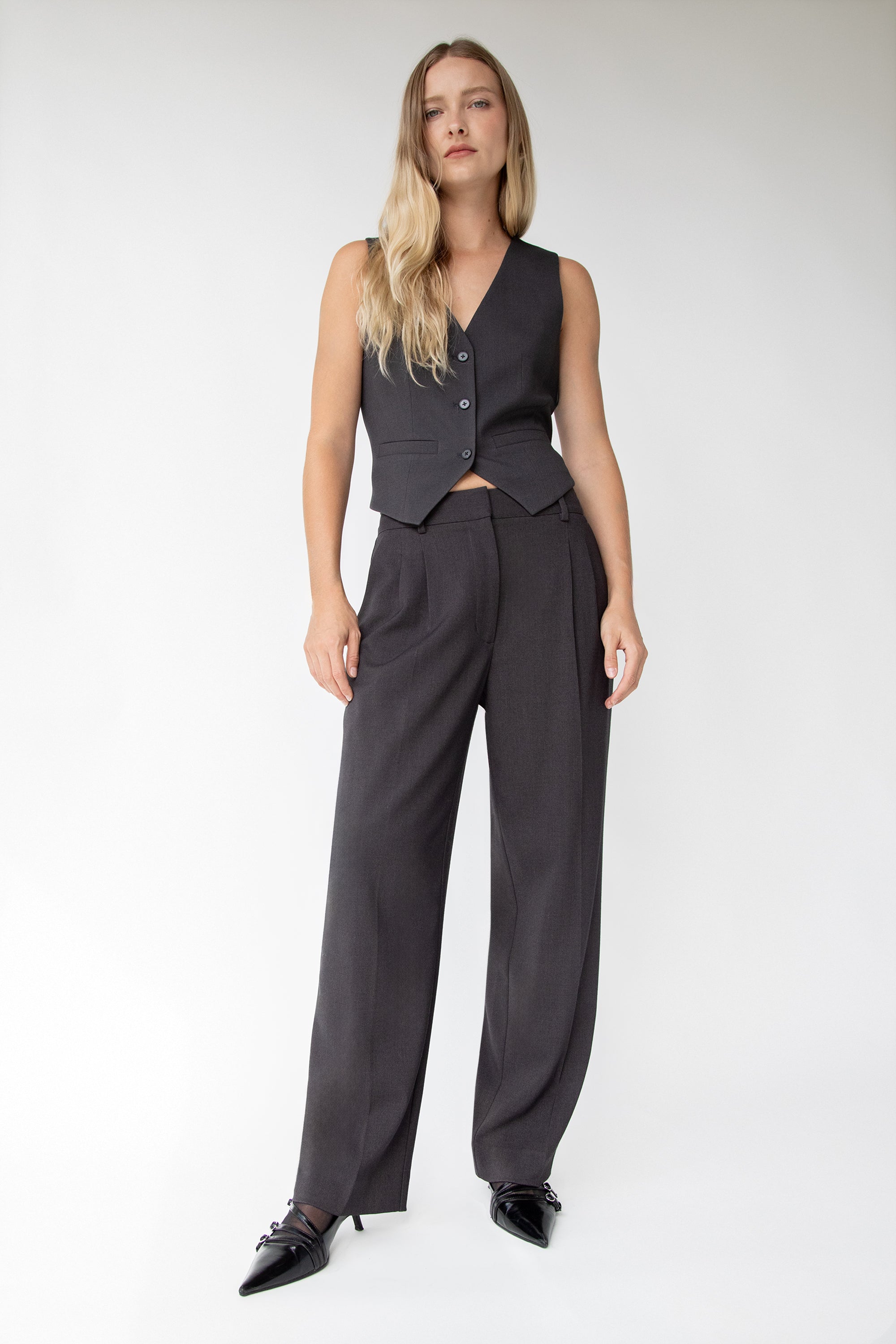 STRAIGHT LEG HIGH-RISE TROUSER Visit New Cheap Pice