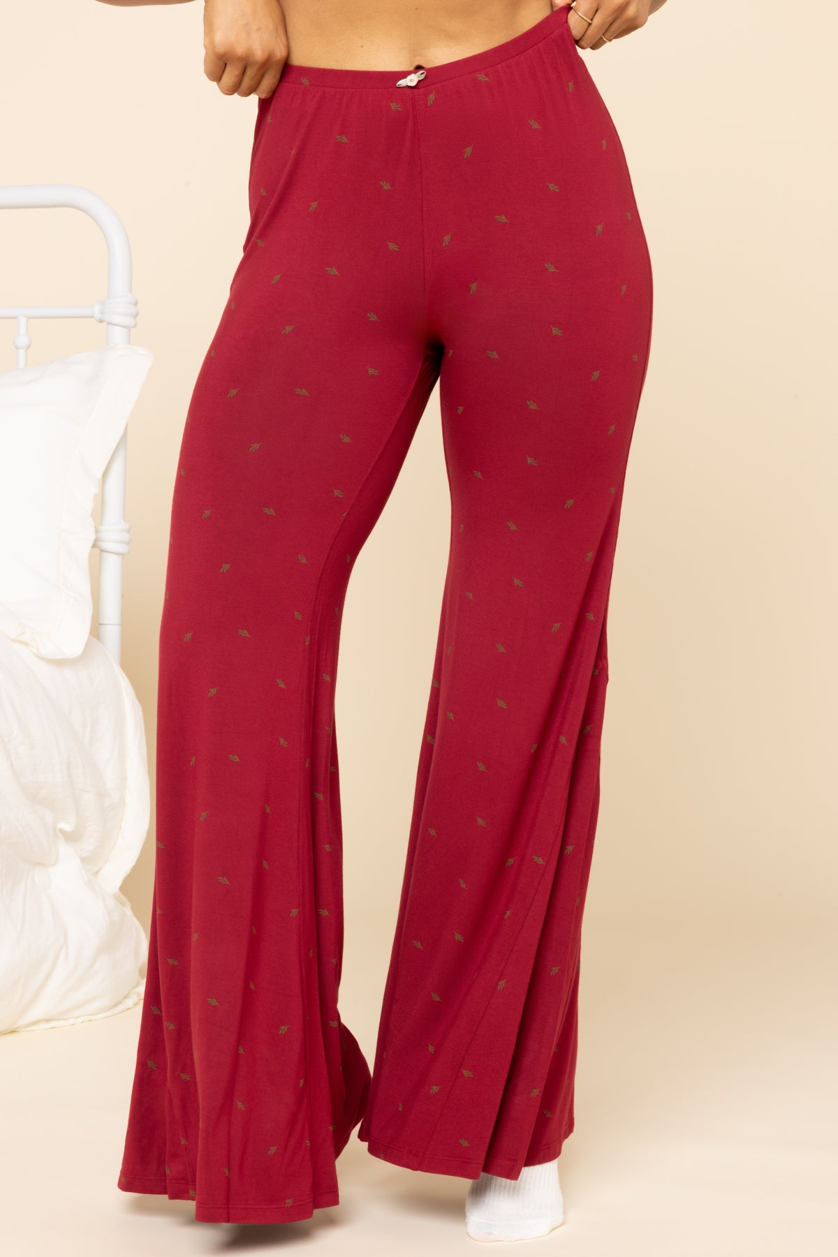 Deep Sleep Bell Bottoms - Cranberry Sale Real