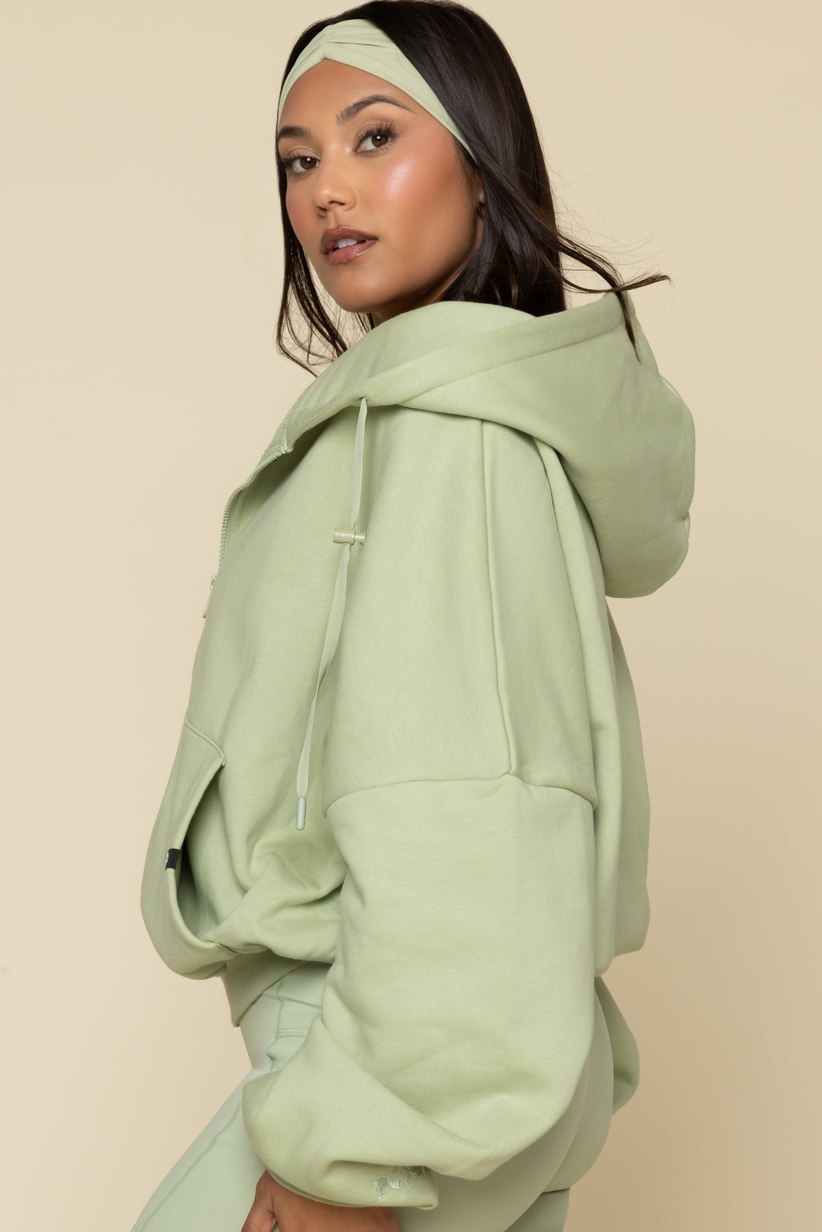 Zip Cloud Hoodie - Pistachio Outlet Cheap Pices